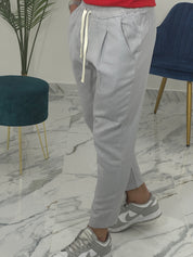 PANTALACCIO IN LINO col.GRIGIO PU2126