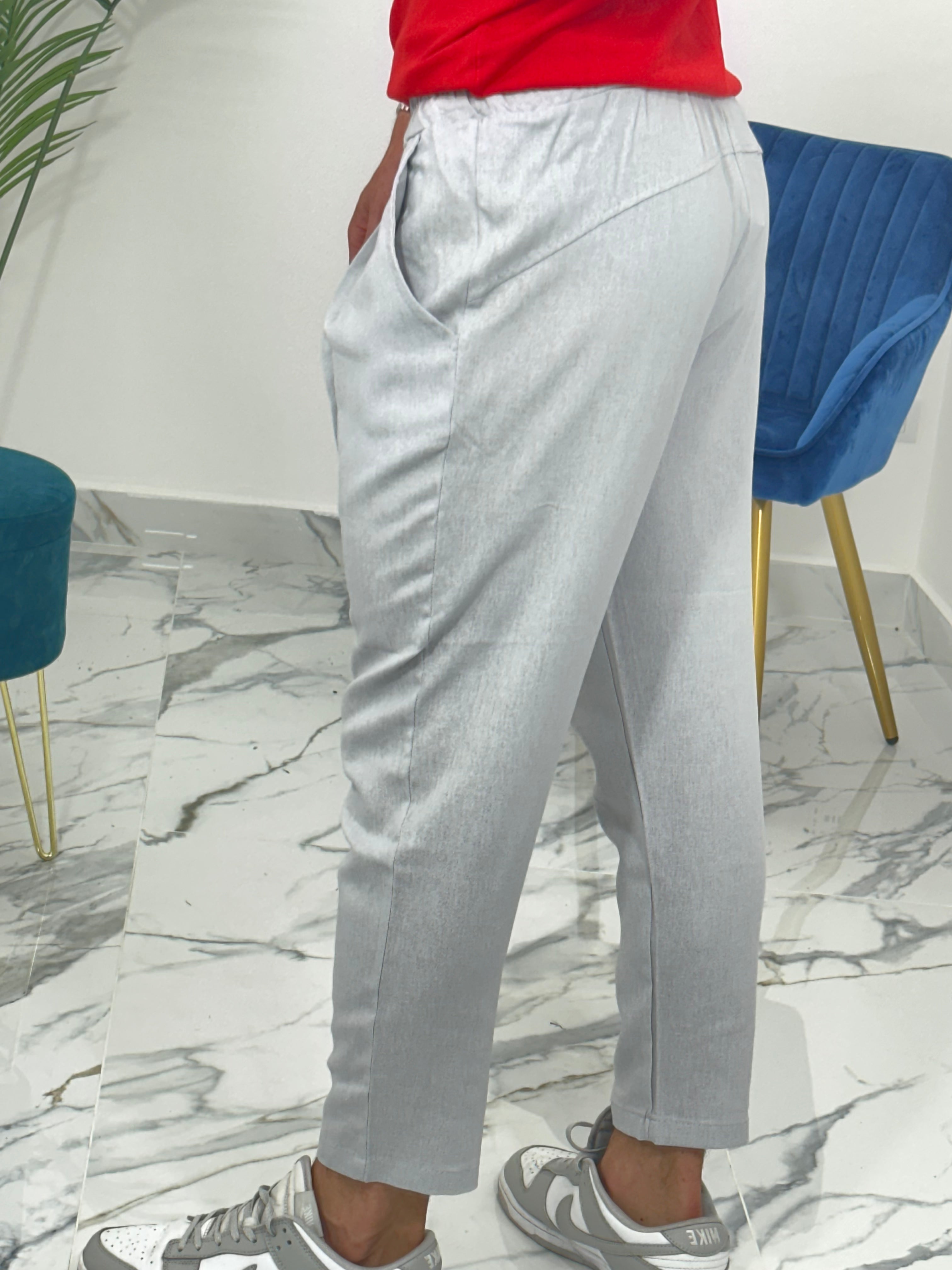 PANTALACCIO IN LINO col.GRIGIO PU2126