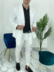 ABITO CAPRI IN LINO col.BIANCO