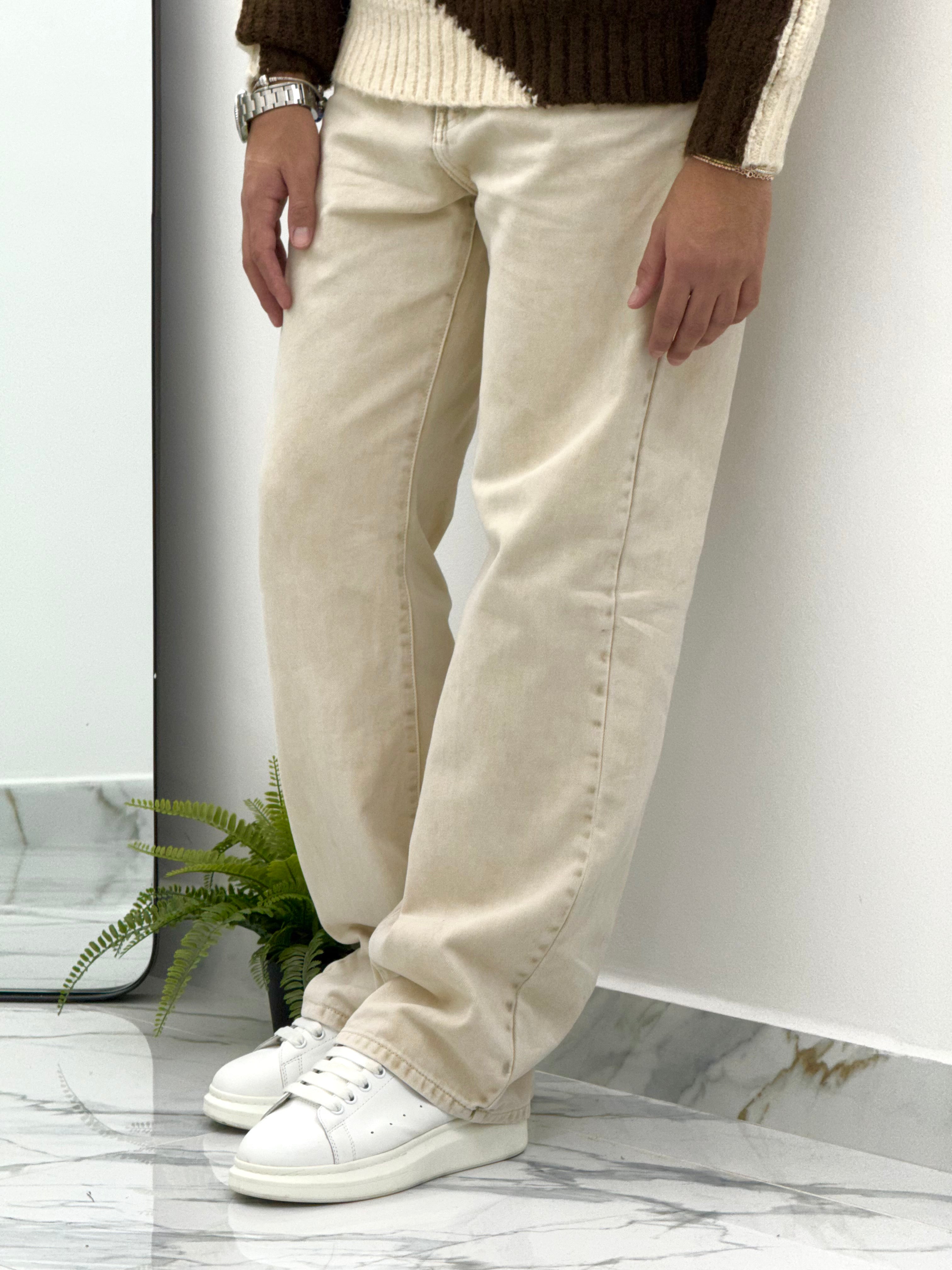 JEANS BAGGY BEIGE
