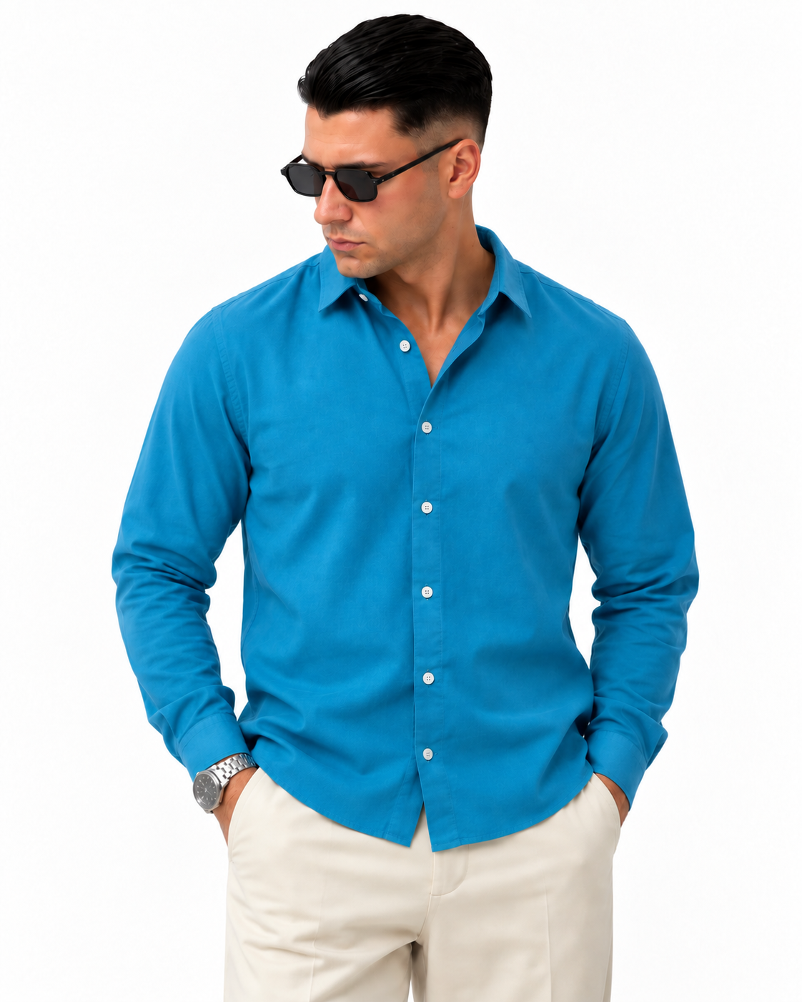CAMICIA BASIC IN VISCOSA