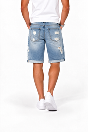 PANTALONCINI BLUE RIPPED C338