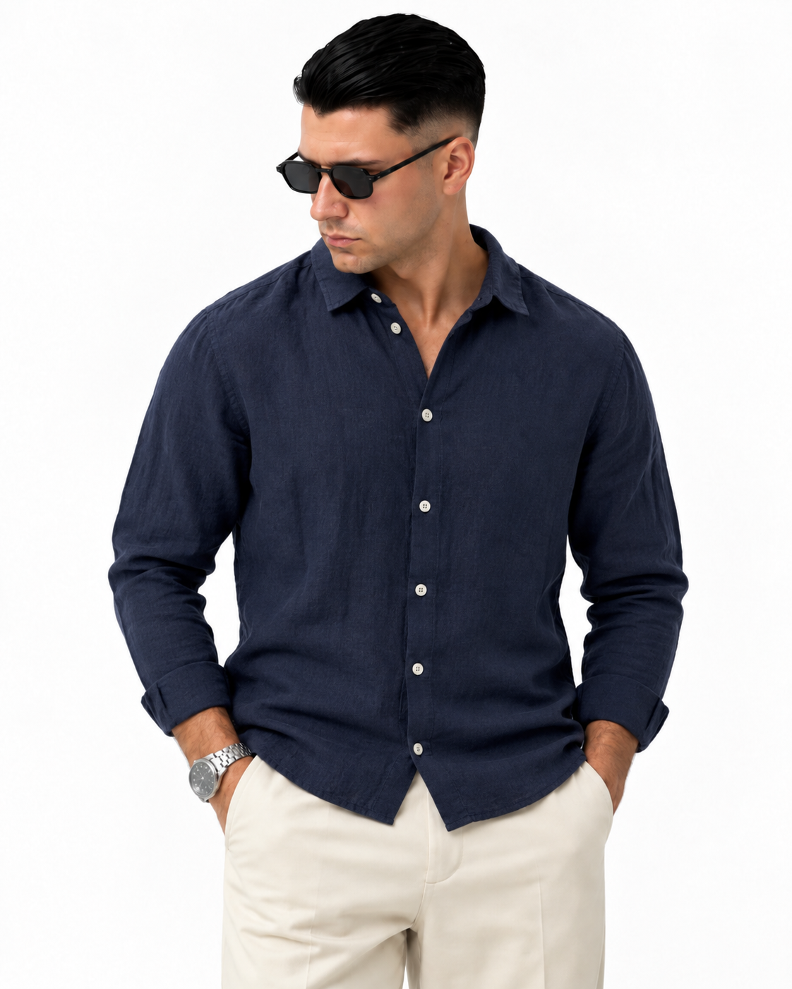 CAMICIA IN 100% LINO