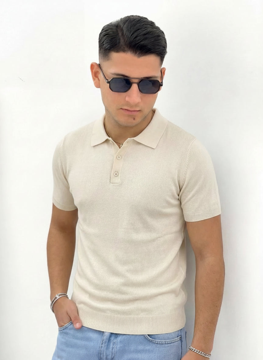 POLO CON BOTTONI PREMIUM