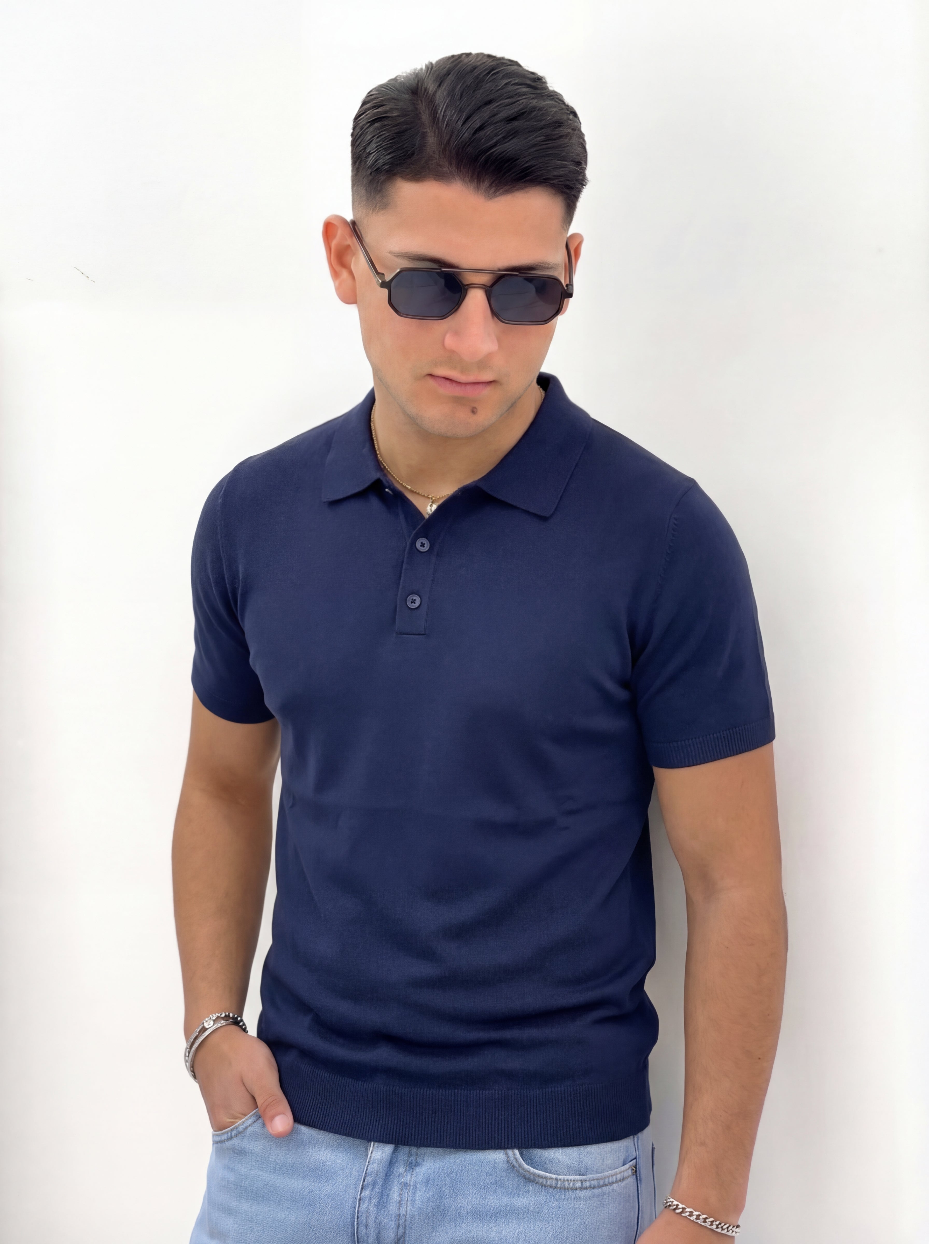 POLO CON BOTTONI PREMIUM