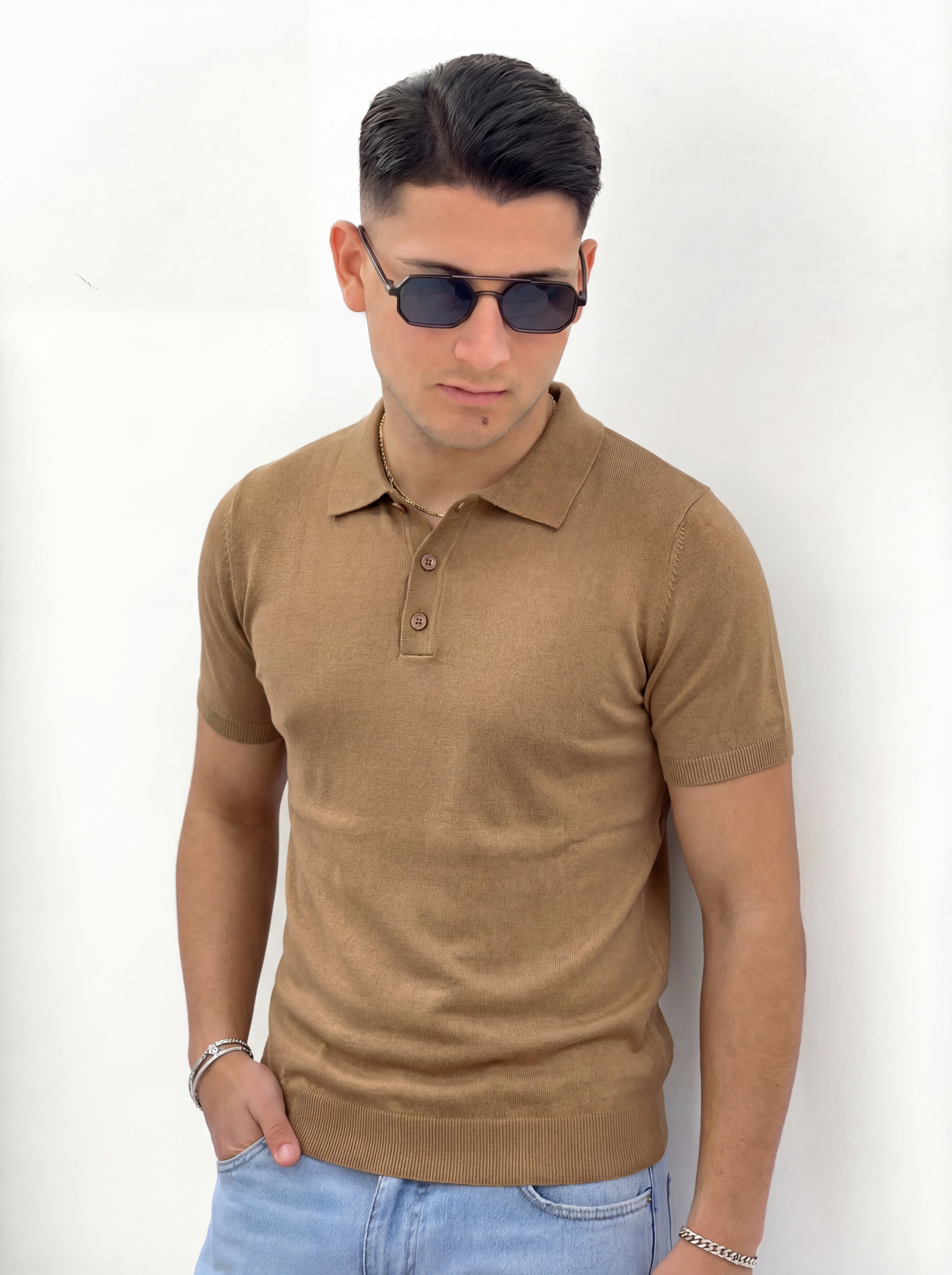 POLO CON BOTTONI PREMIUM