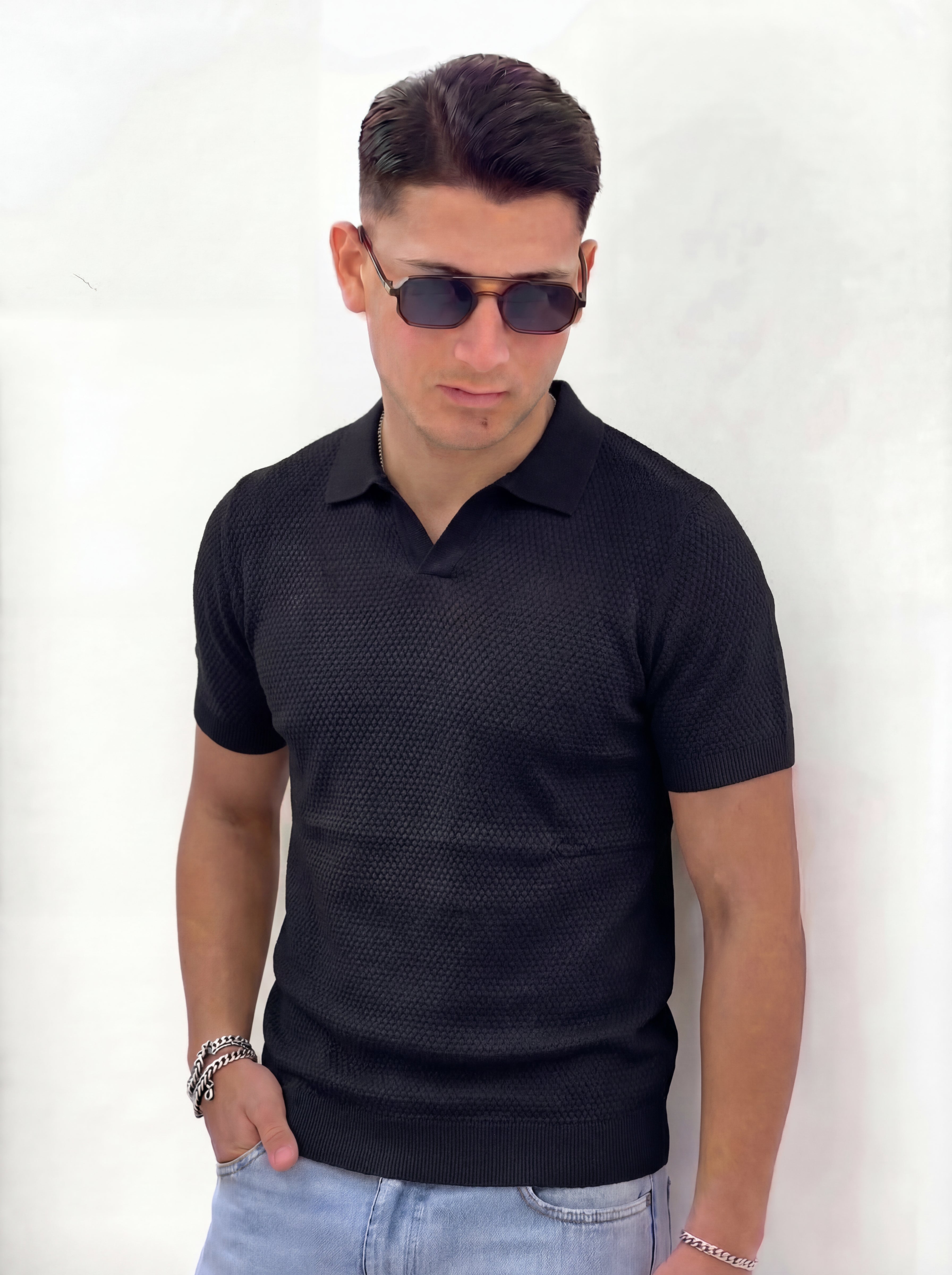 POLO PREMIUM CON TRAMA