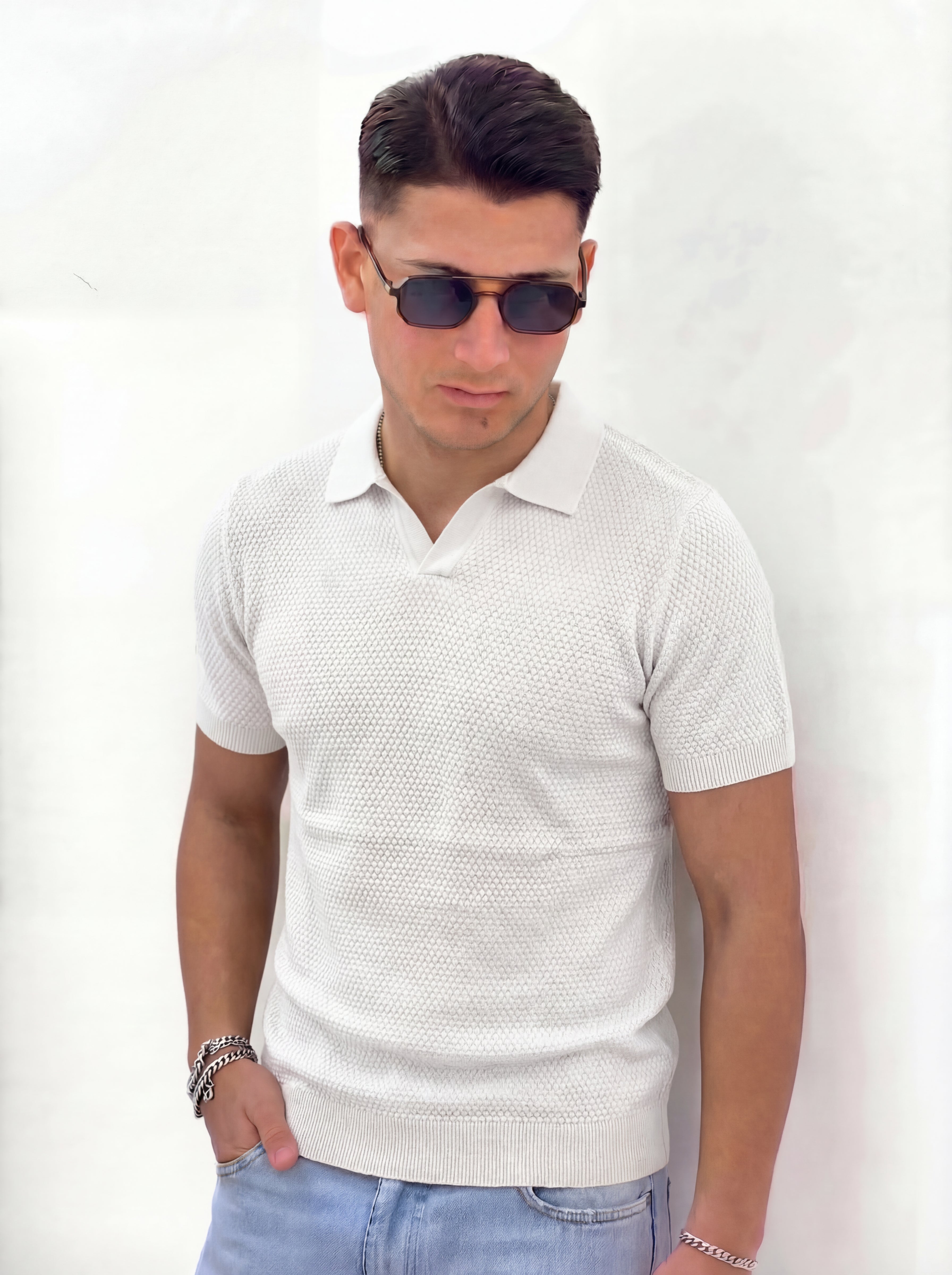 POLO PREMIUM CON TRAMA