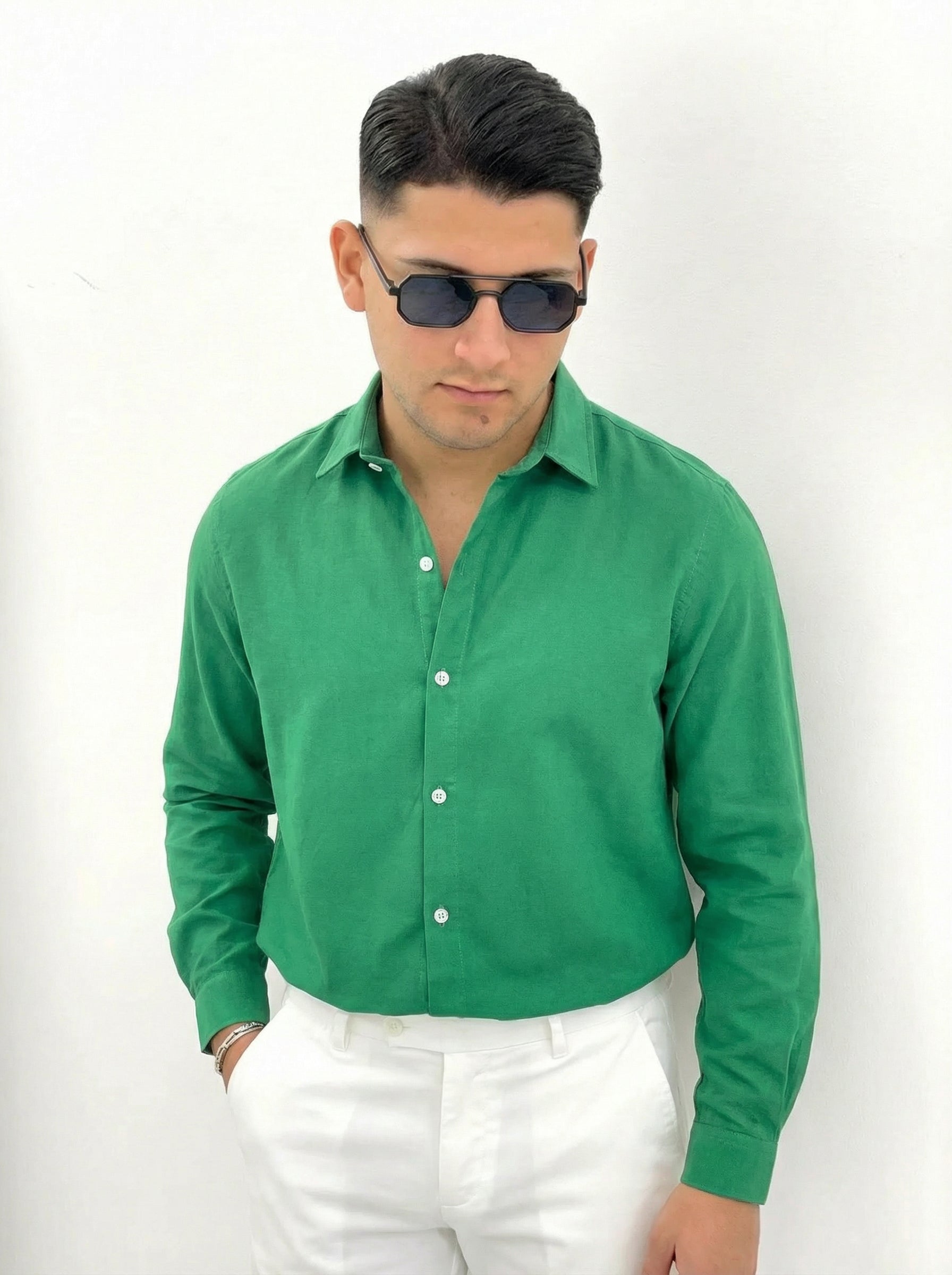 CAMICIA BASIC IN VISCOSA