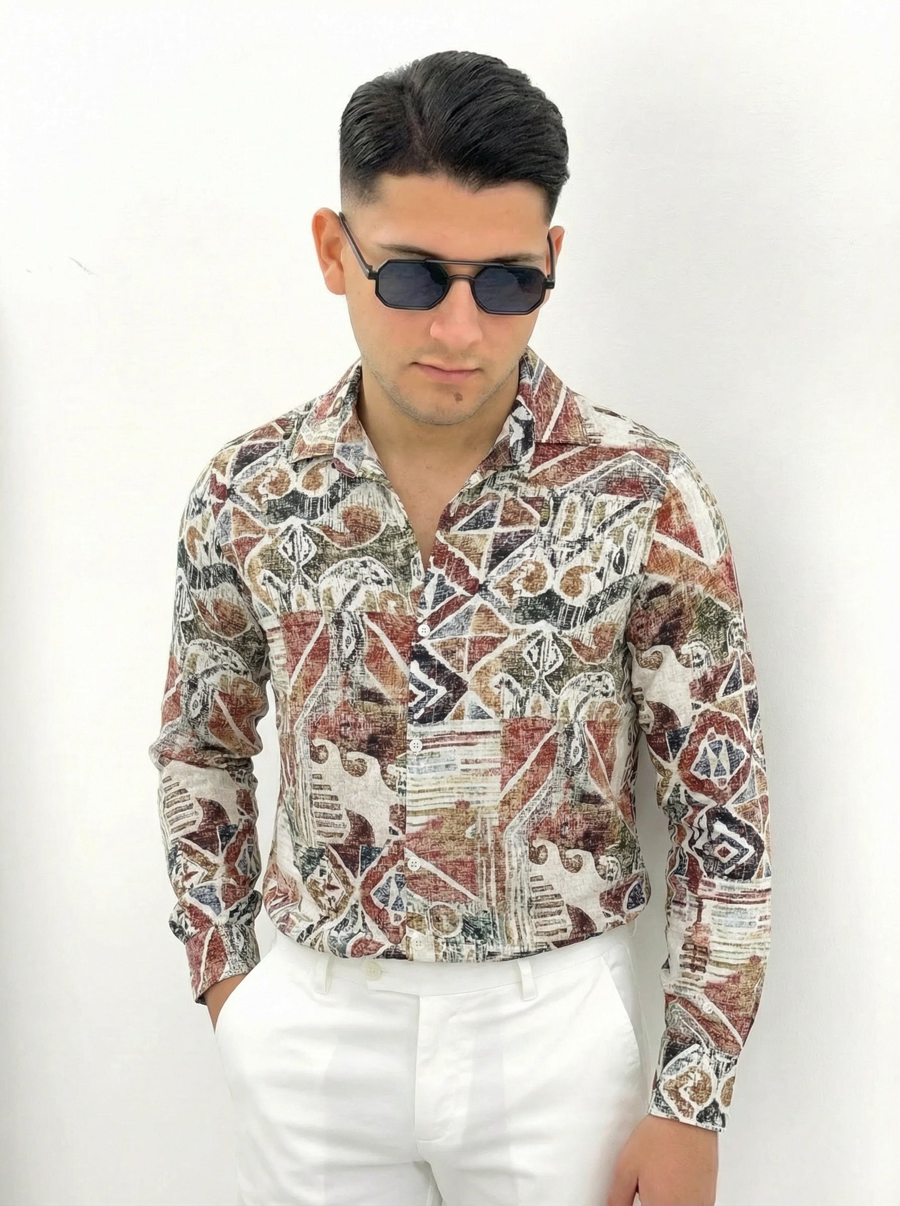 CAMICIA GREEK IN VISCOSA