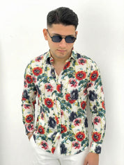 CAMICIA IN LINO 2169 FANTASIA FIORI