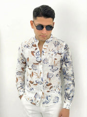 CAMICIA IN LINO - FANTASIA A FIORI 4992