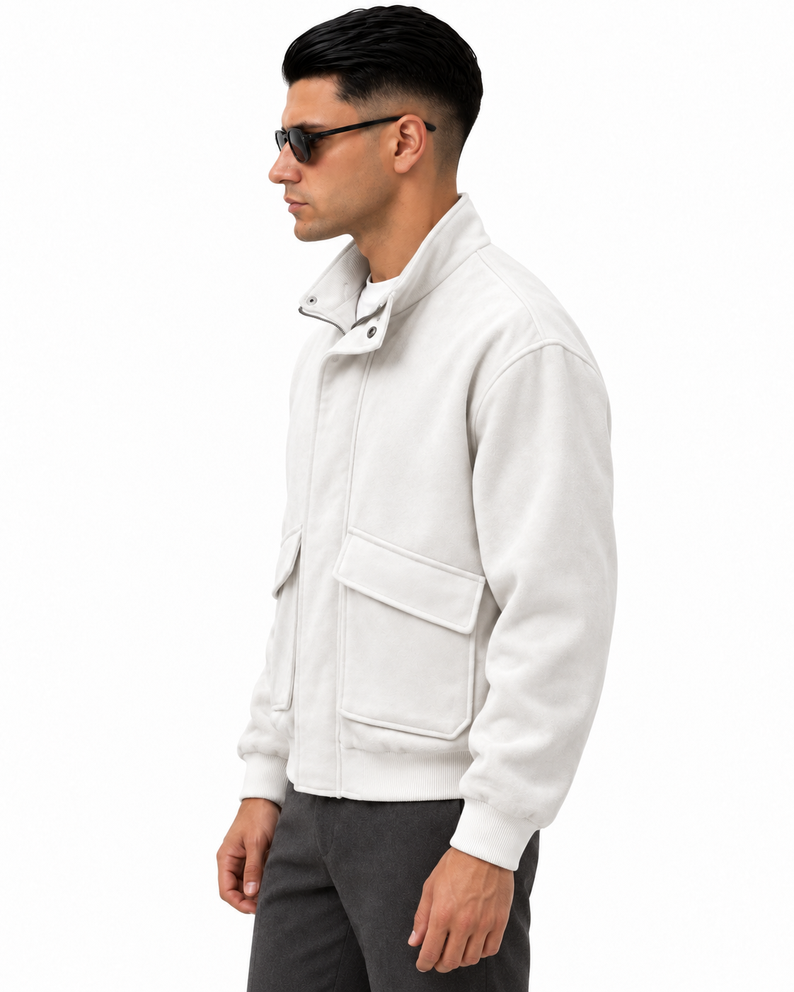 Giacca Velluto Bianco lato