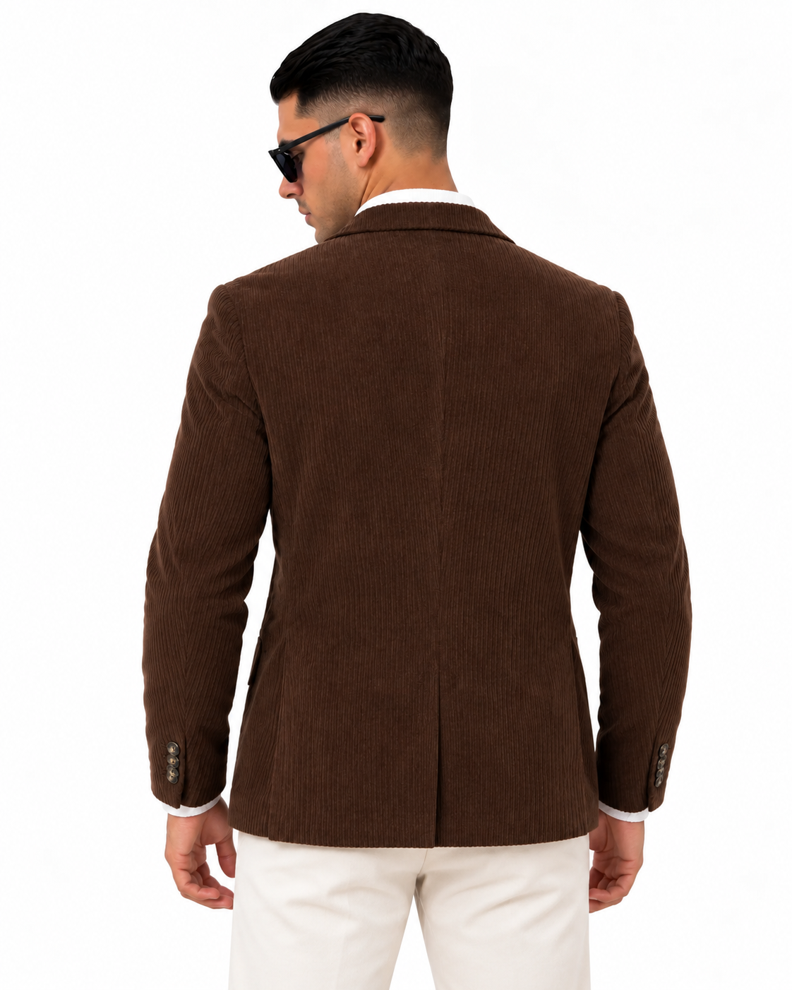 Giacca Old Money in velluto Marrone, vista retro