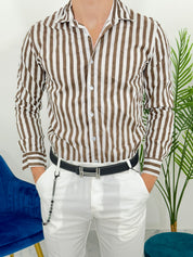 CAMICIA SANTORINI col.MARRONE