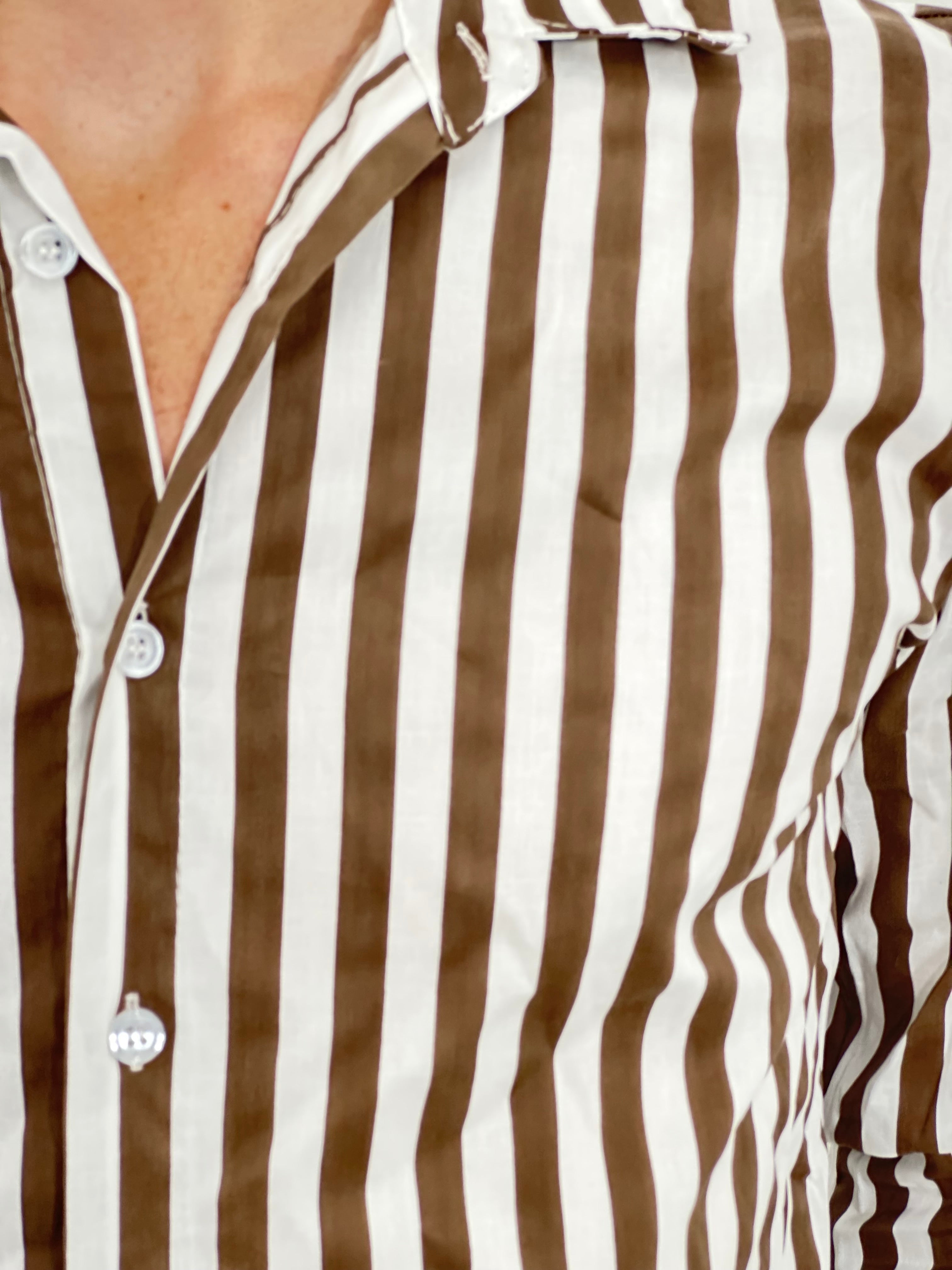 CAMICIA SANTORINI col.MARRONE