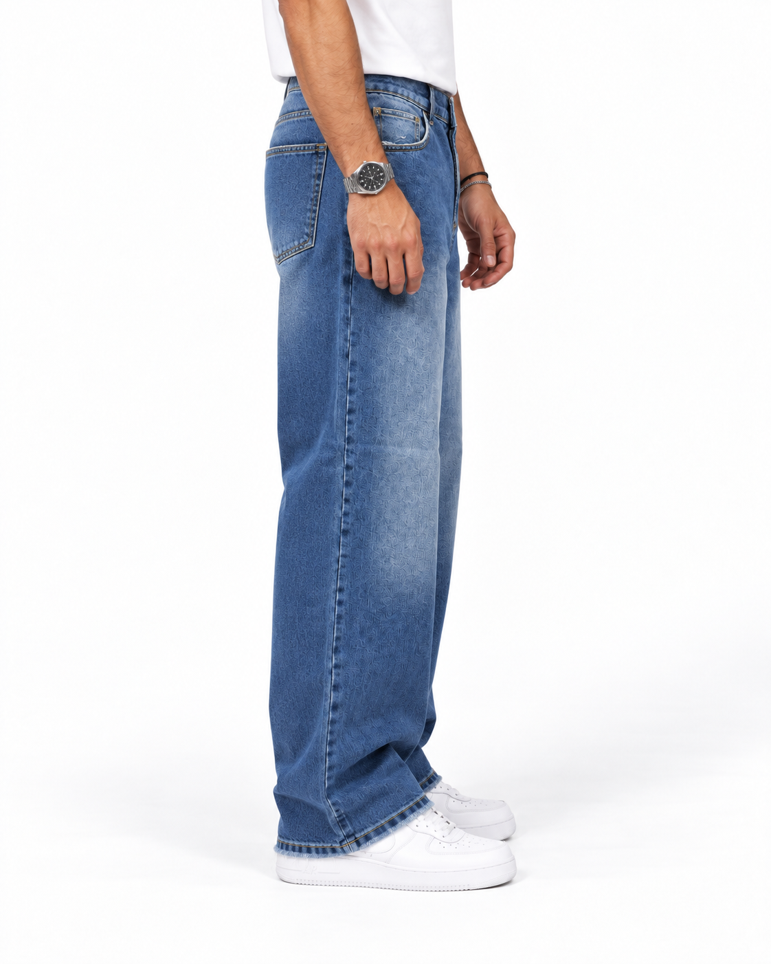 Jeans Bronx Blu, lato ricostruito