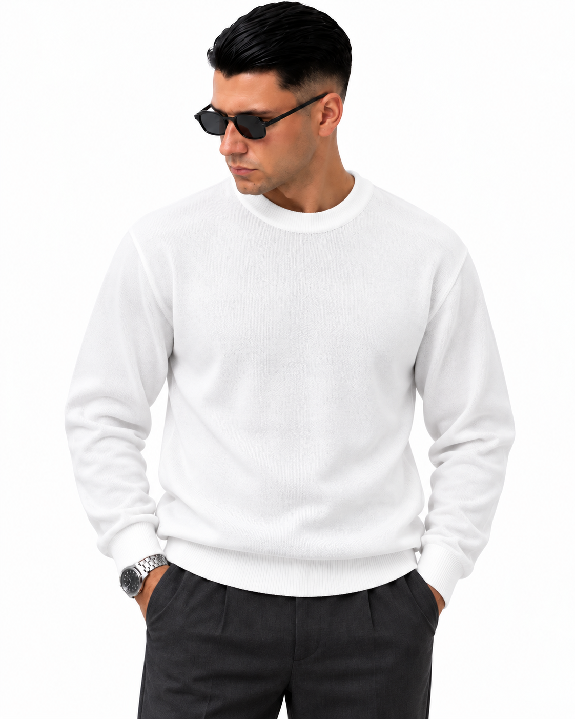 Maglioncino in filo Bianco fronte