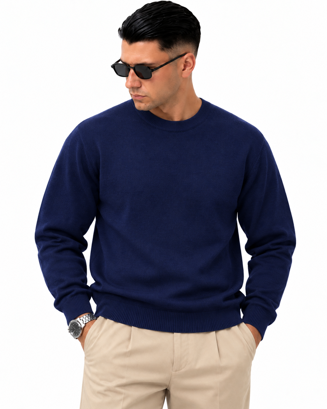 Maglioncino in filo Blu fronte