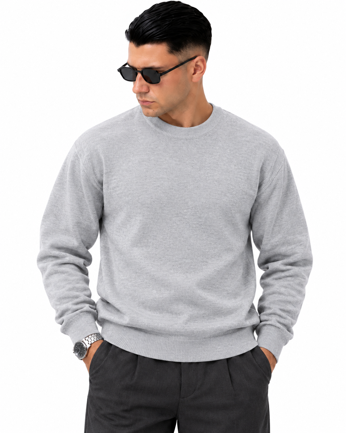 Maglioncino in filo Grigio fronte