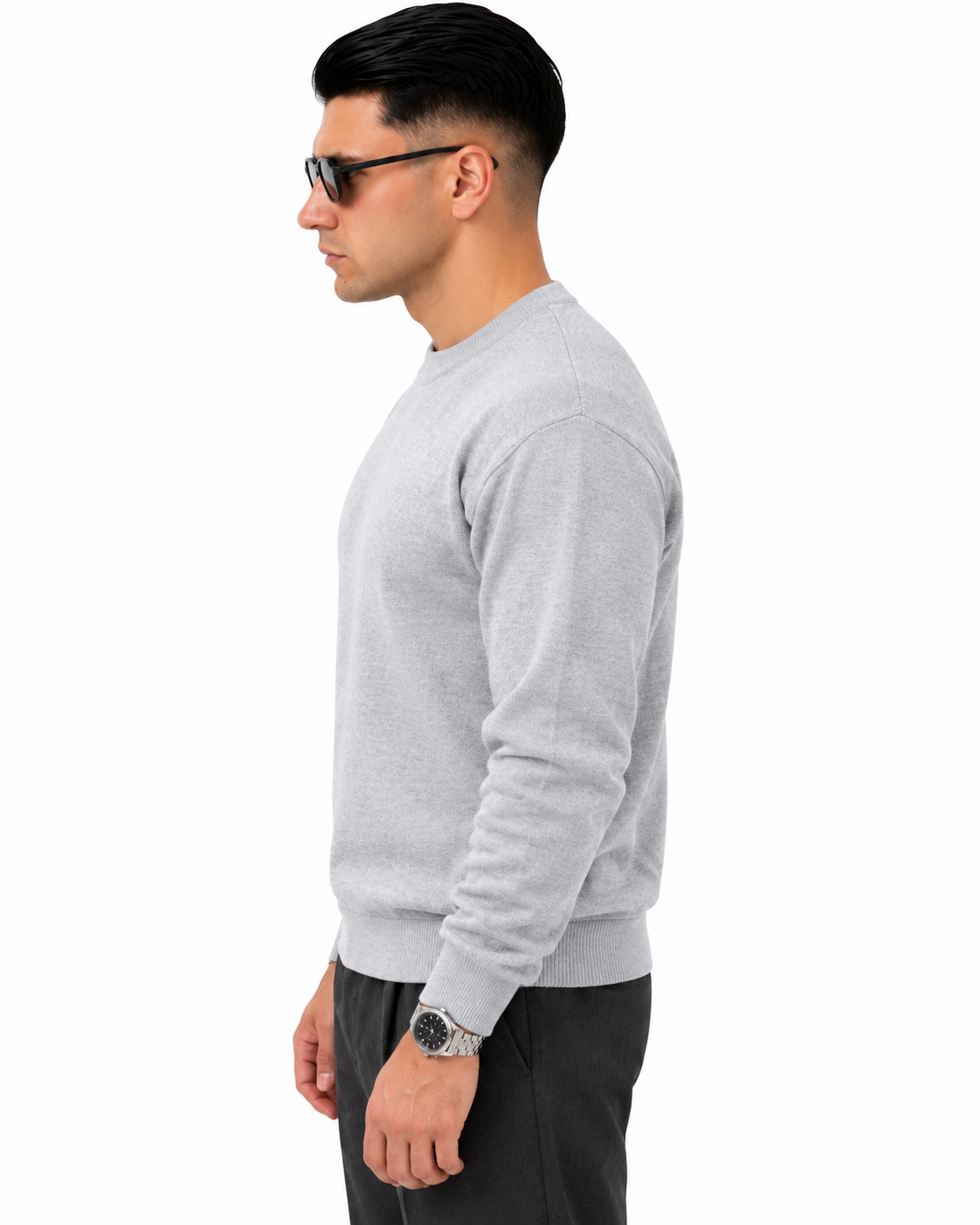 Maglioncino in filo Grigio lato