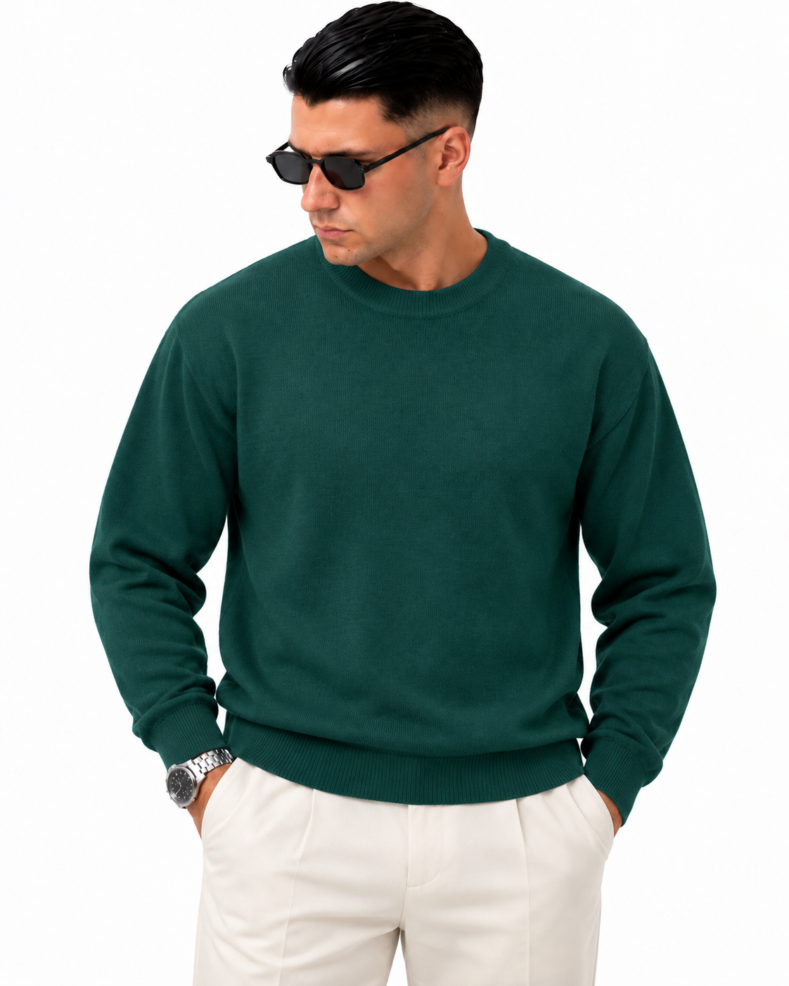 Maglioncino in filo Verde fronte
