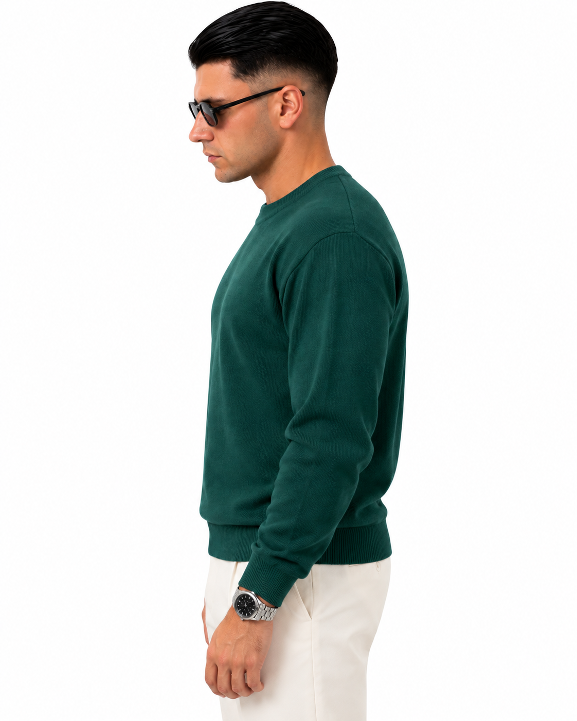 Maglioncino in filo Verde lato