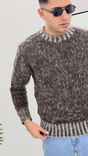 MAGLIONE MOKA MELANGE