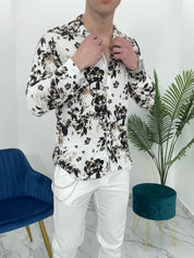 CAMICIA FLOWER IN VISCOSA COL.BIANCO