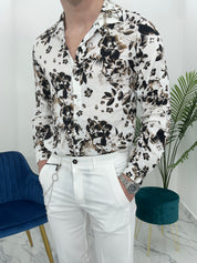 CAMICIA FLOWER IN VISCOSA COL.BIANCO