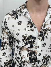 CAMICIA FLOWER IN VISCOSA COL.BIANCO