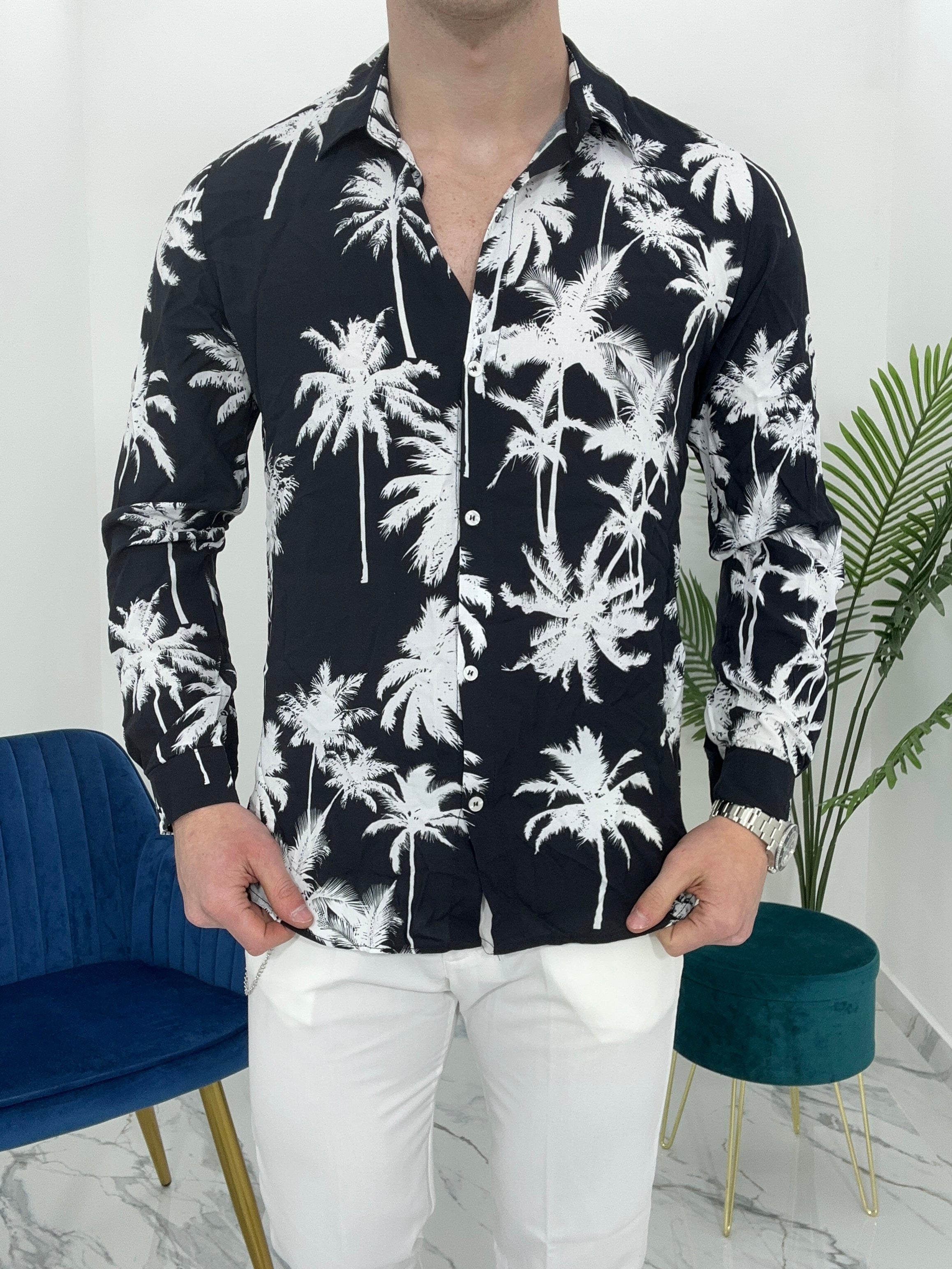 CAMICIA PALM IN VISCOSA