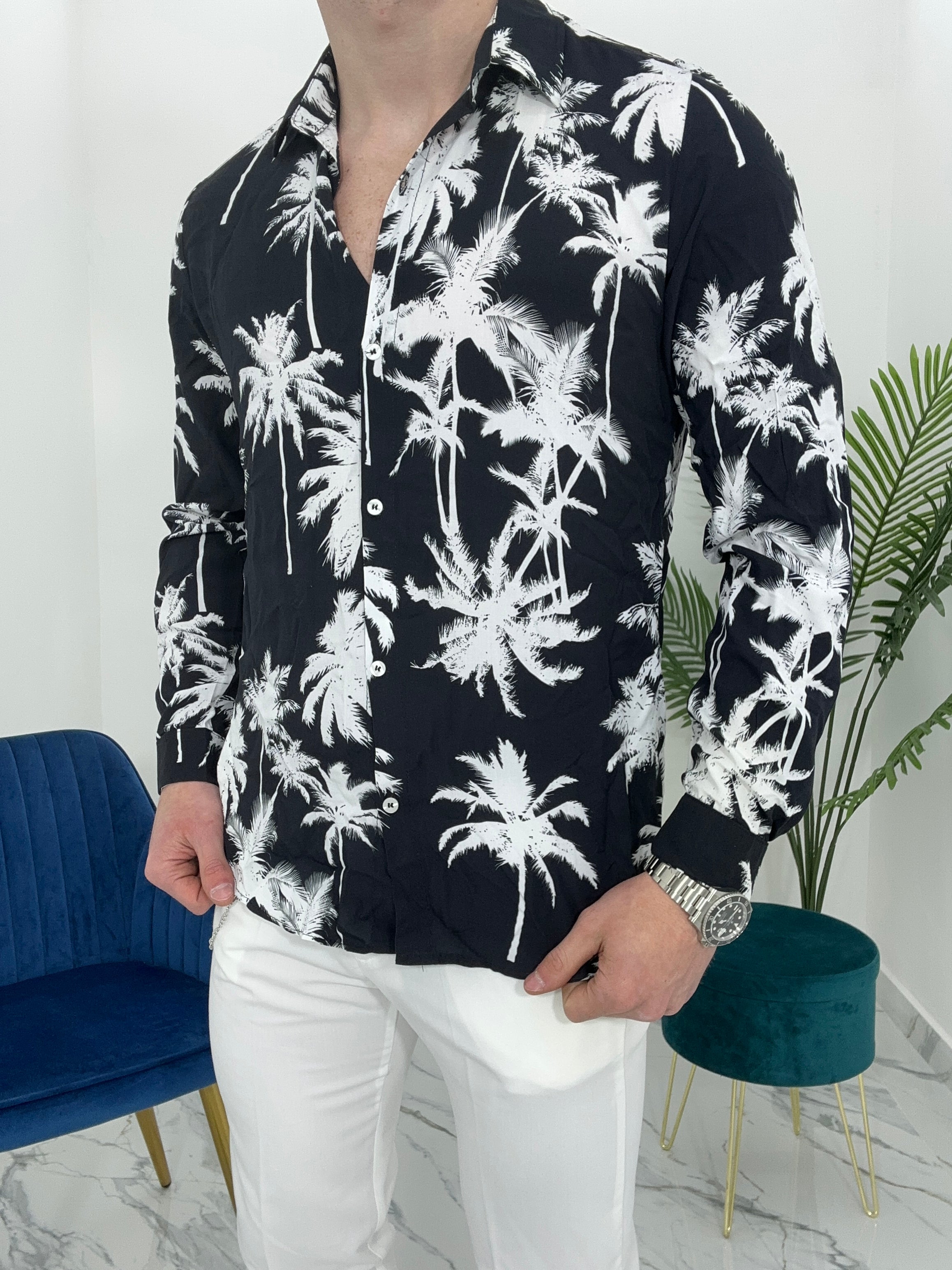 CAMICIA PALM IN VISCOSA