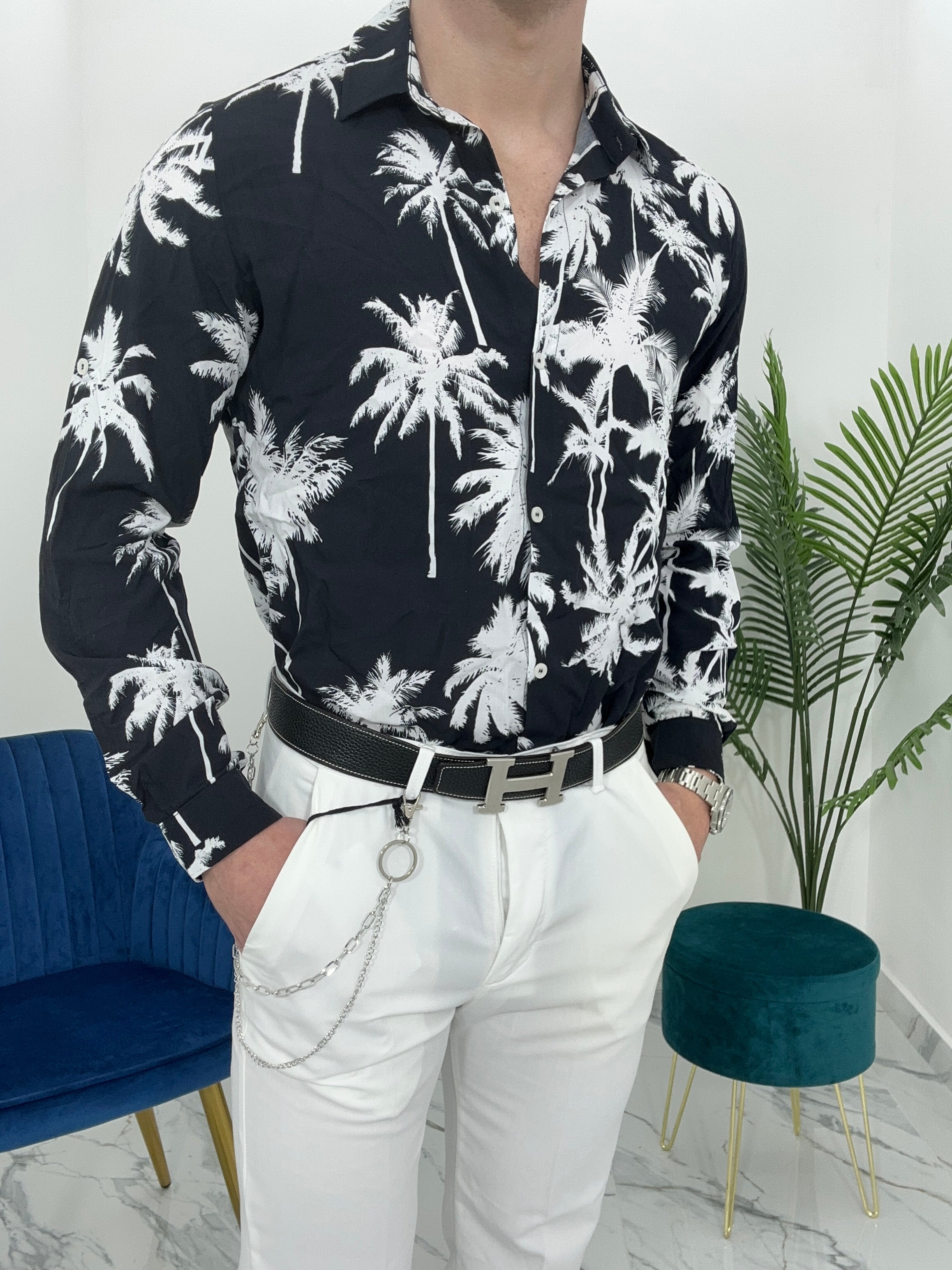 CAMICIA PALM IN VISCOSA