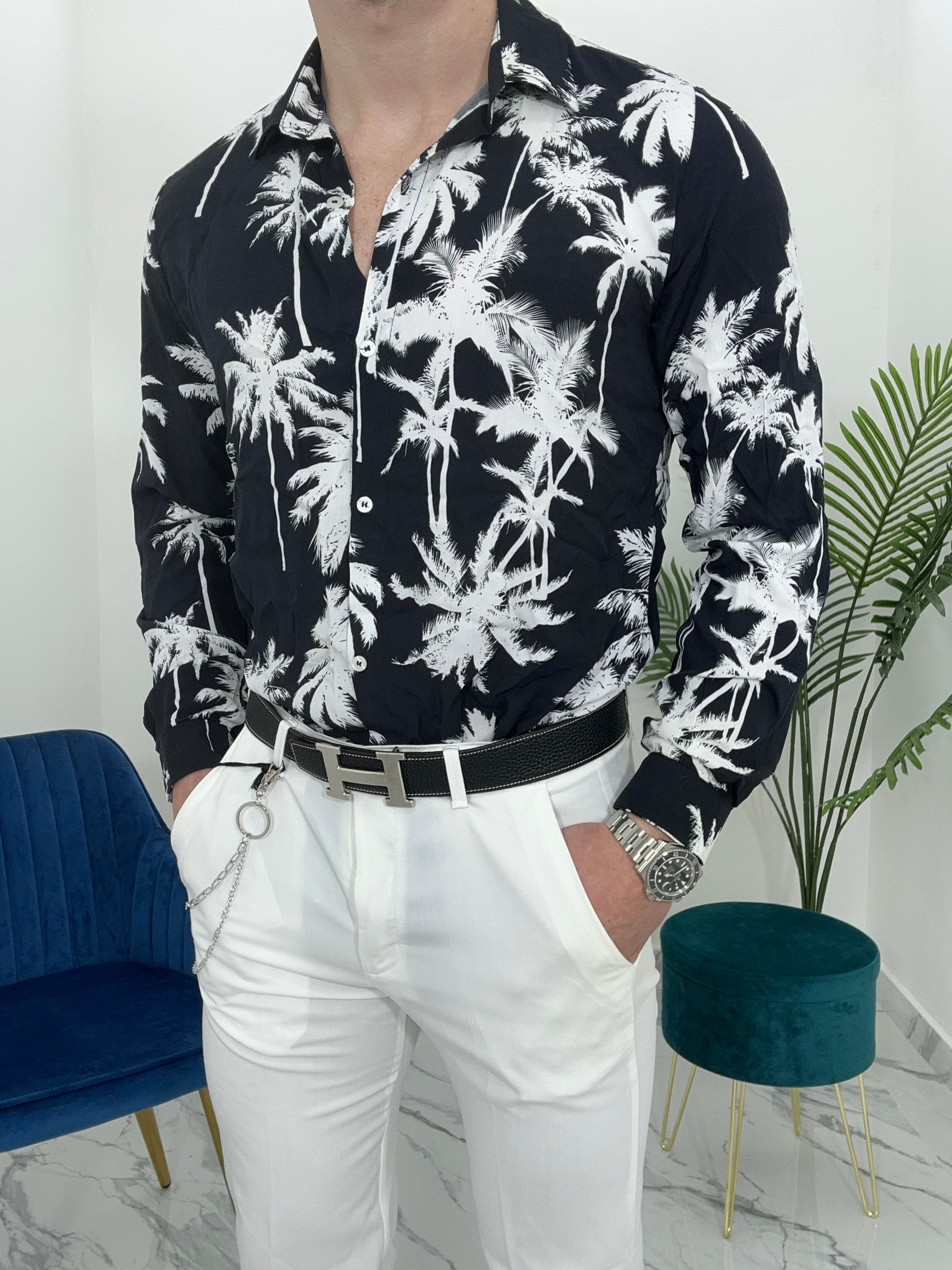 CAMICIA PALM IN VISCOSA