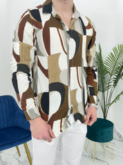 CAMICIA ABSTRACT IN VISCOSA