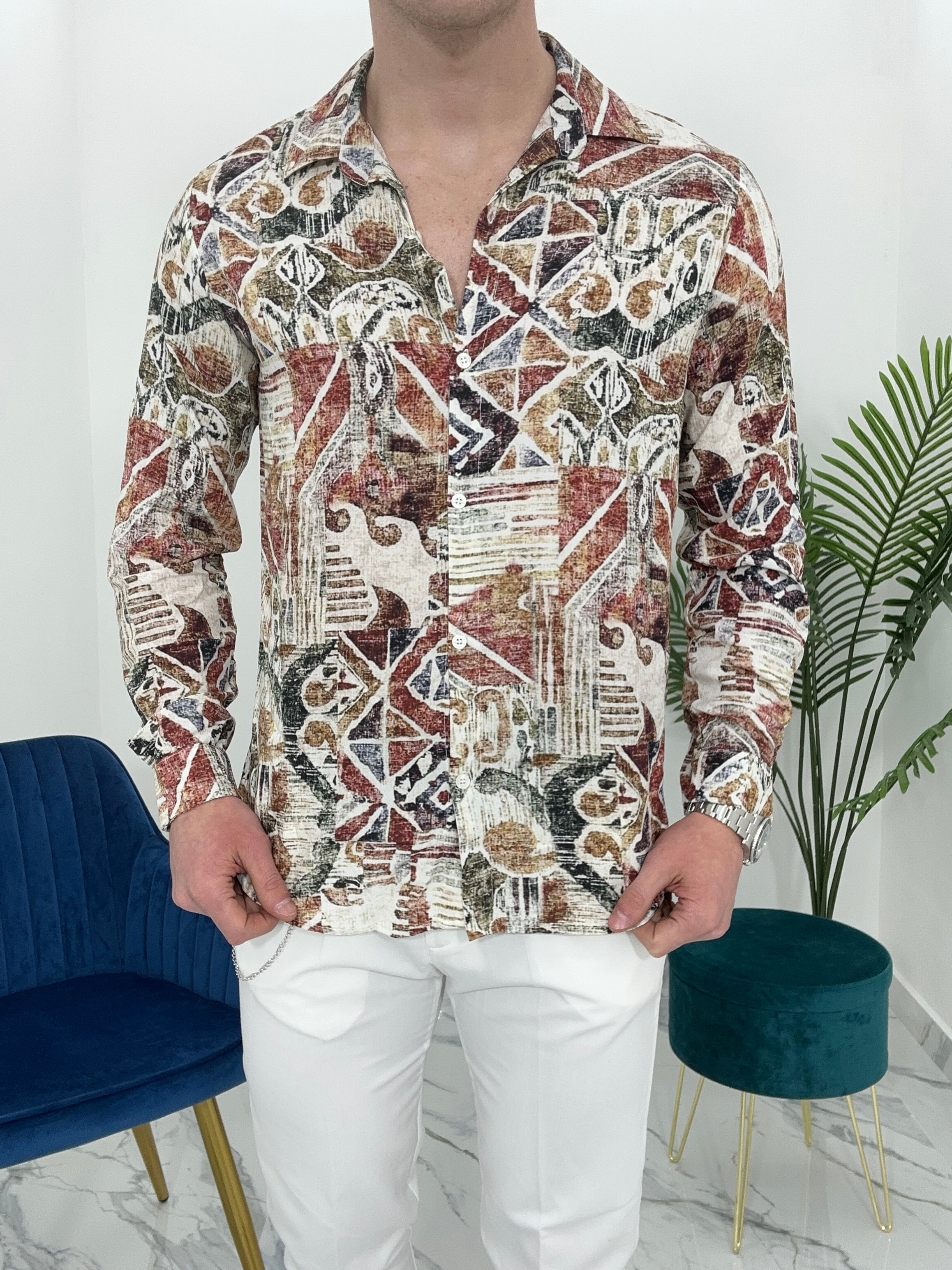 CAMICIA GREEK IN VISCOSA