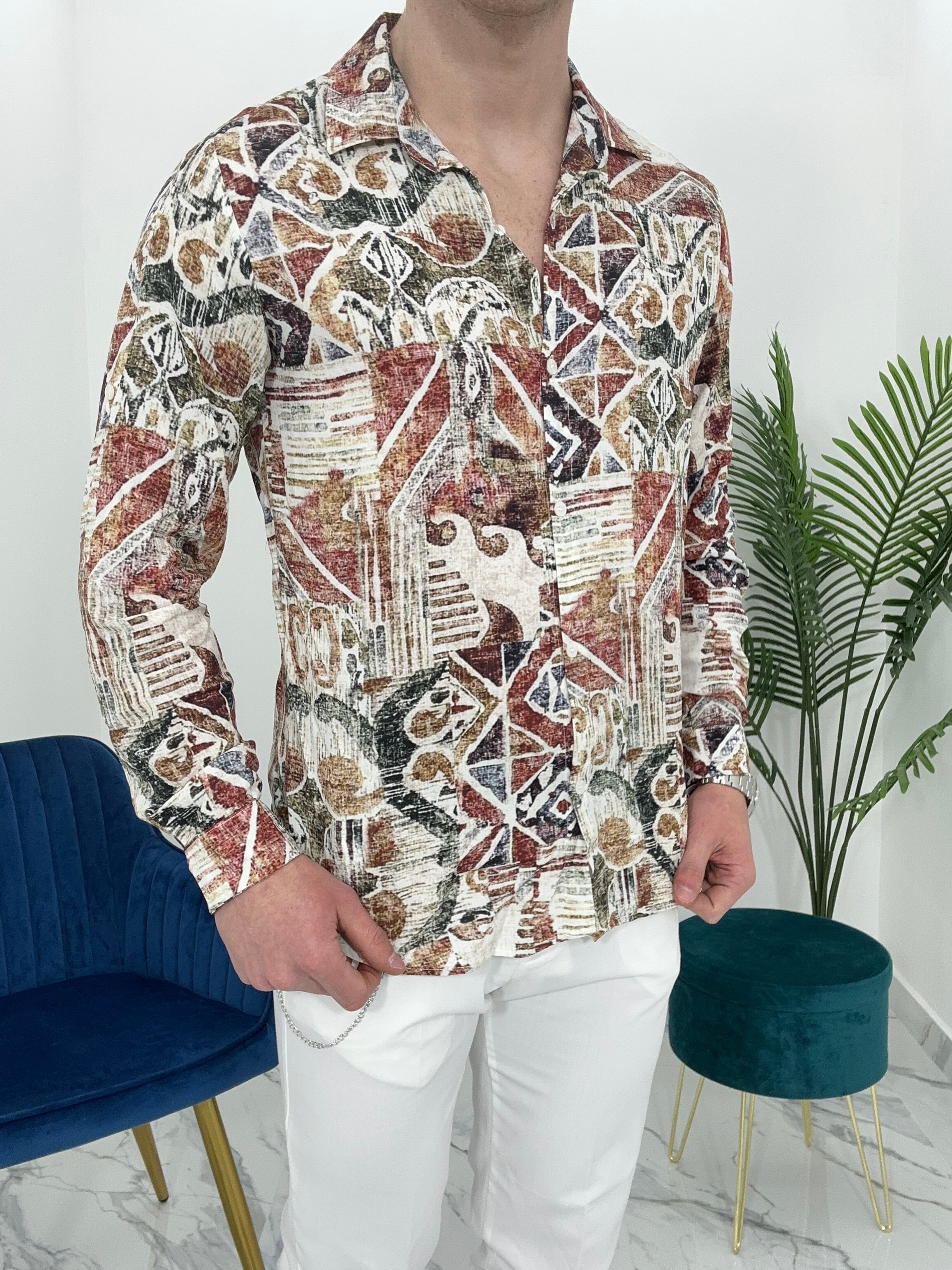 CAMICIA GREEK IN VISCOSA