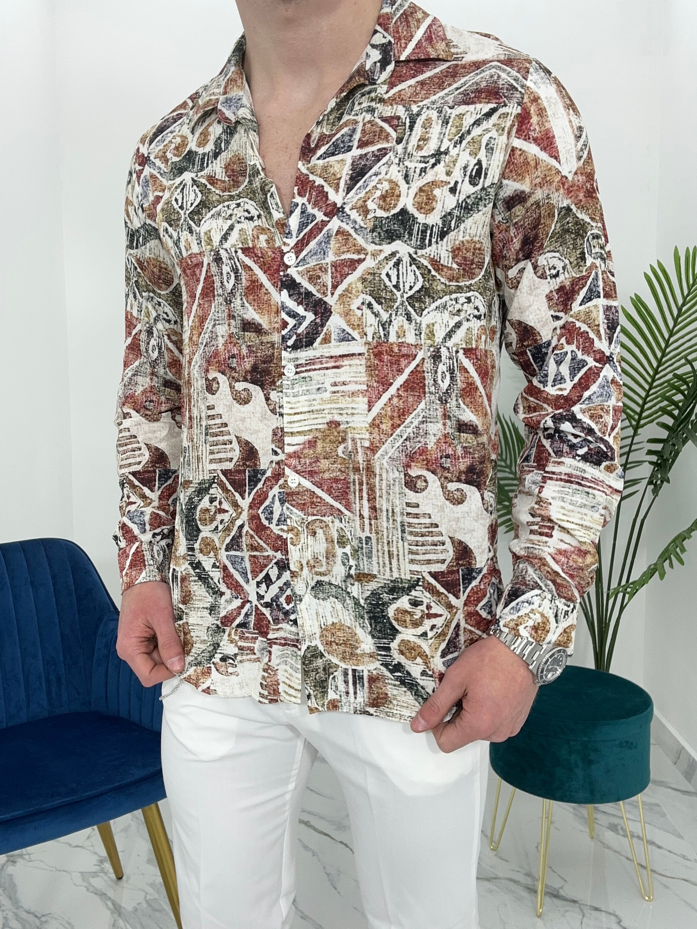 CAMICIA GREEK IN VISCOSA