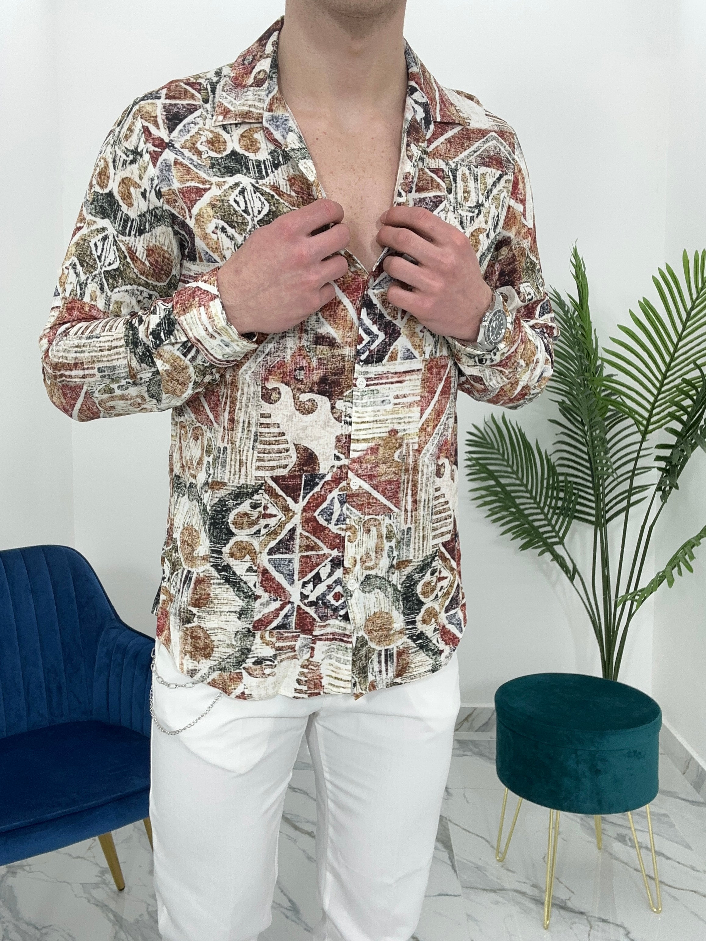 CAMICIA GREEK IN VISCOSA