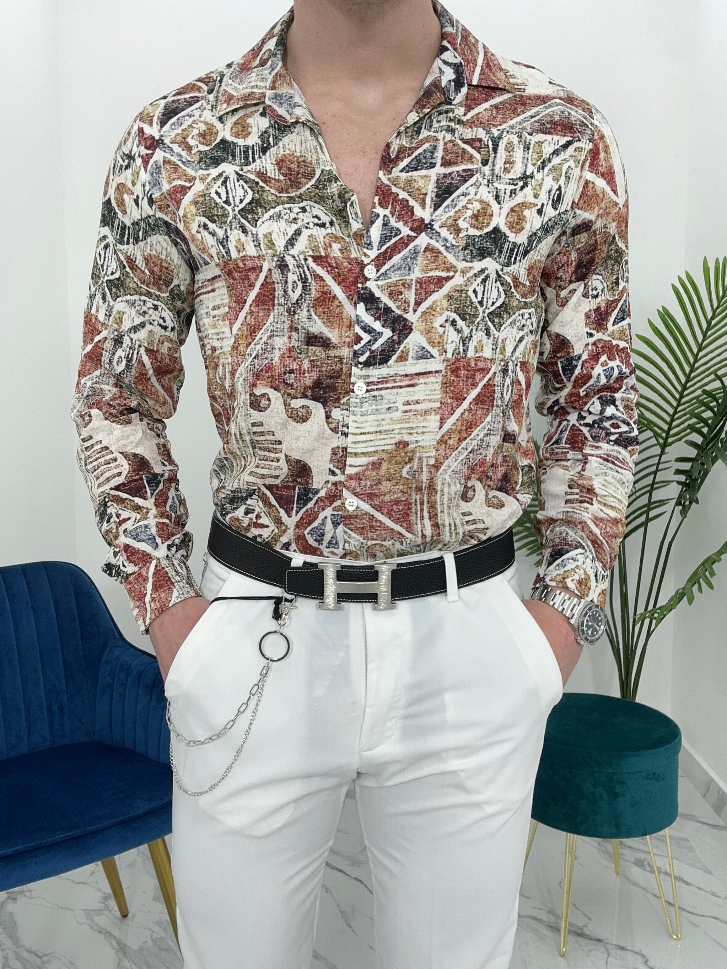 CAMICIA GREEK IN VISCOSA