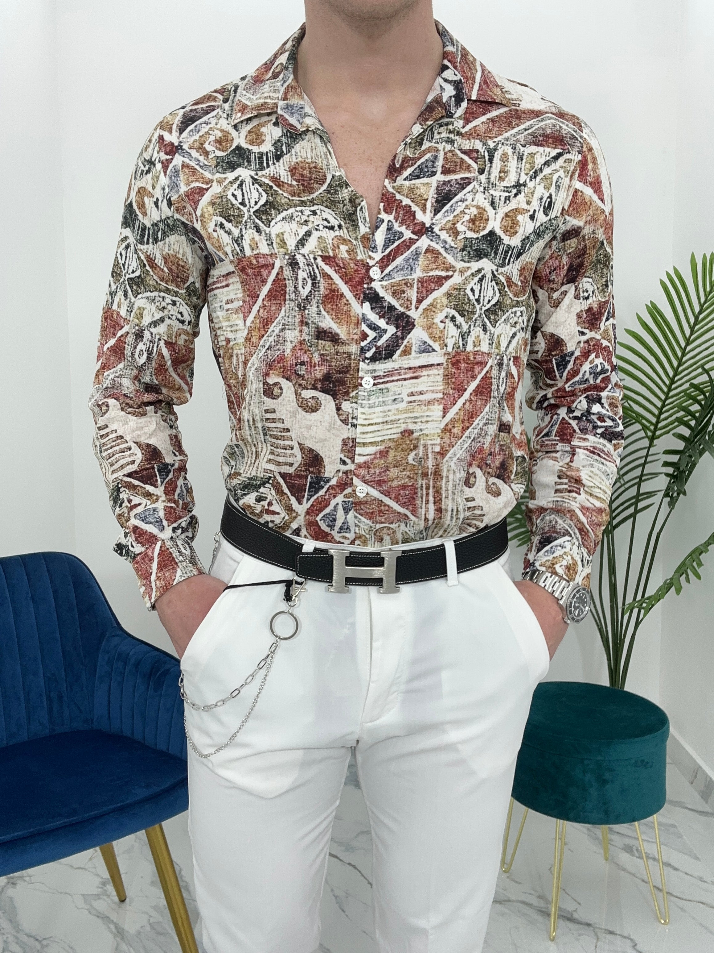 CAMICIA GREEK IN VISCOSA