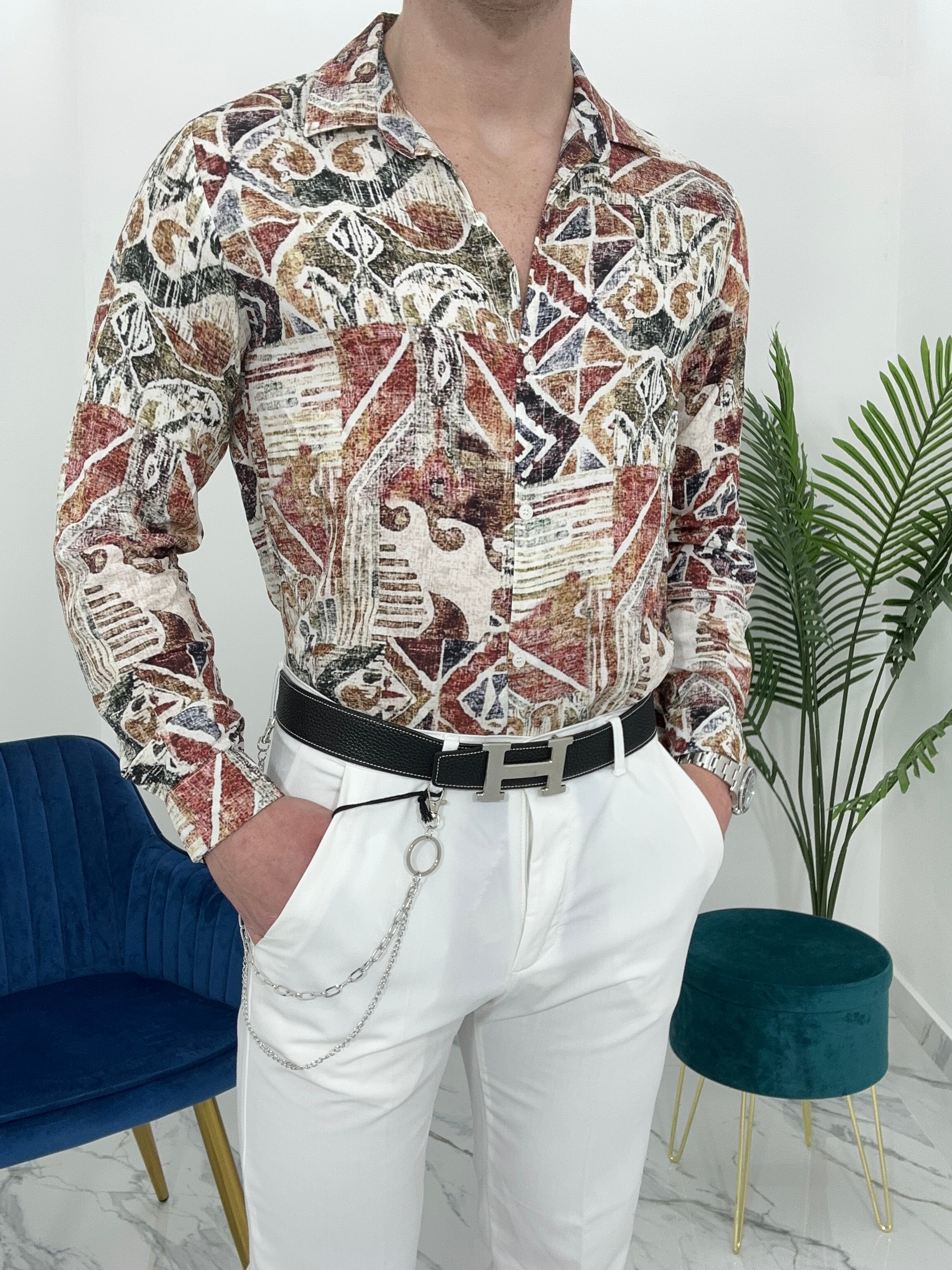 CAMICIA GREEK IN VISCOSA