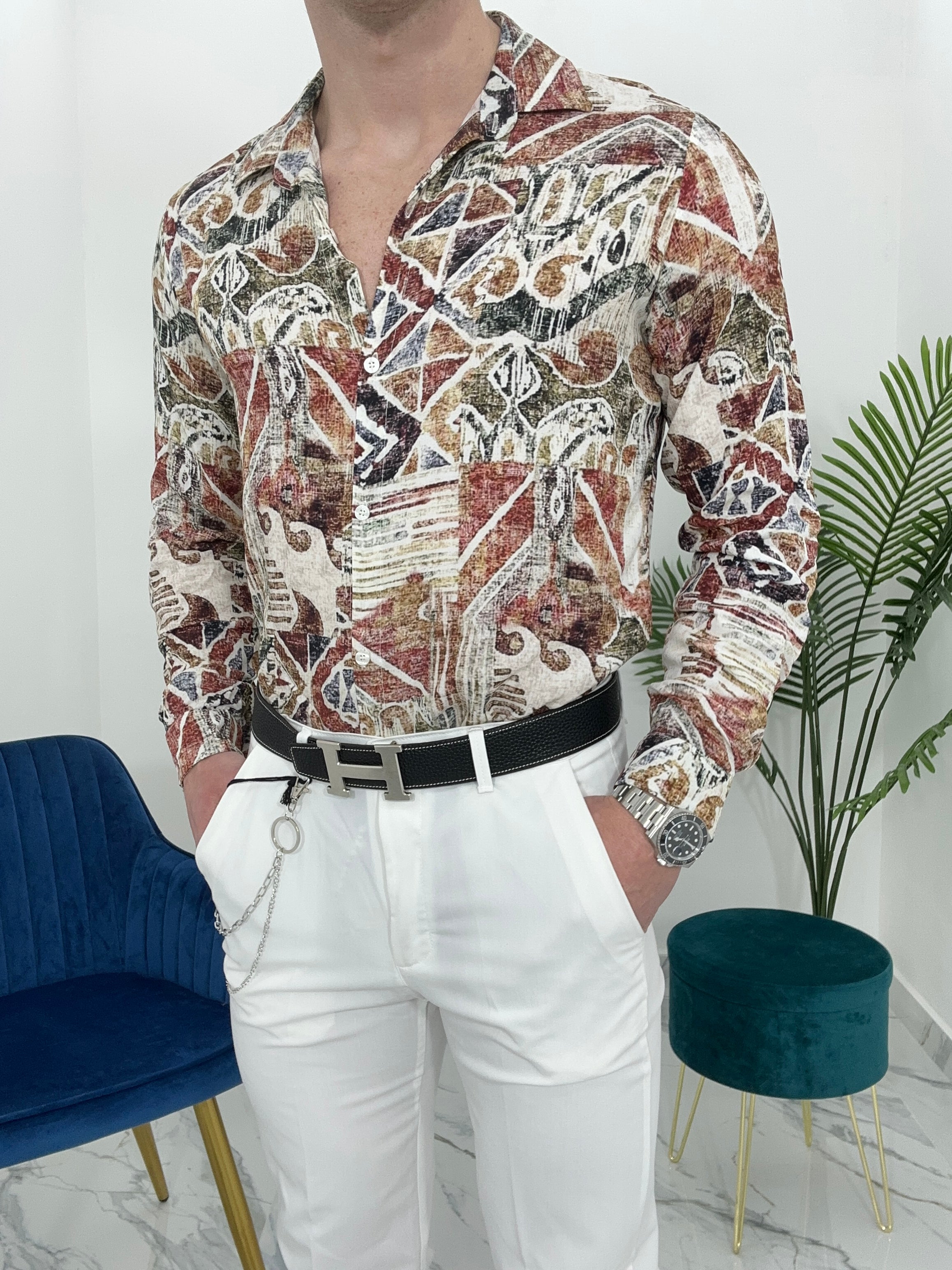 CAMICIA GREEK IN VISCOSA