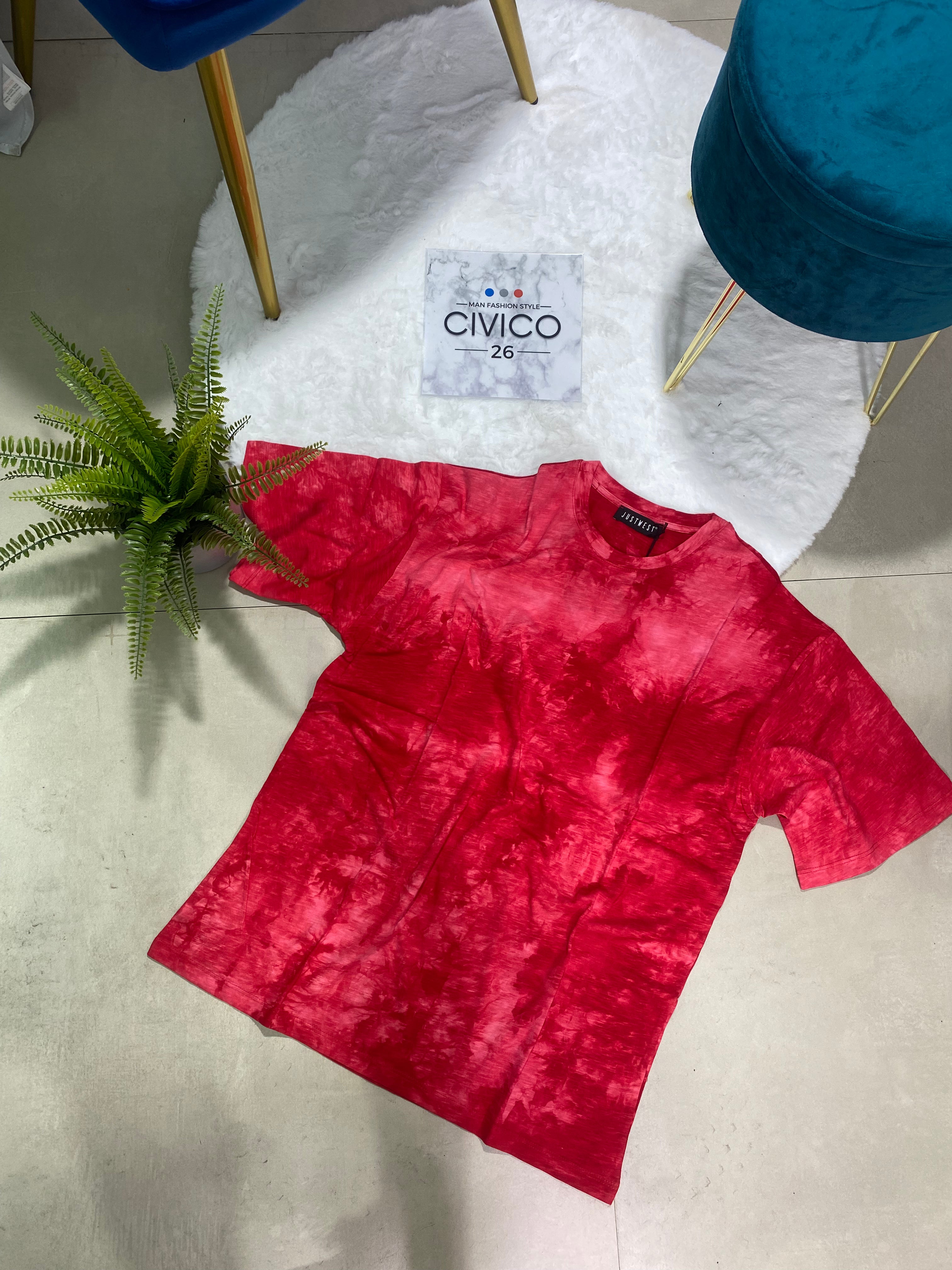 T-SHIRT OVERSIZE col.ROSSO
