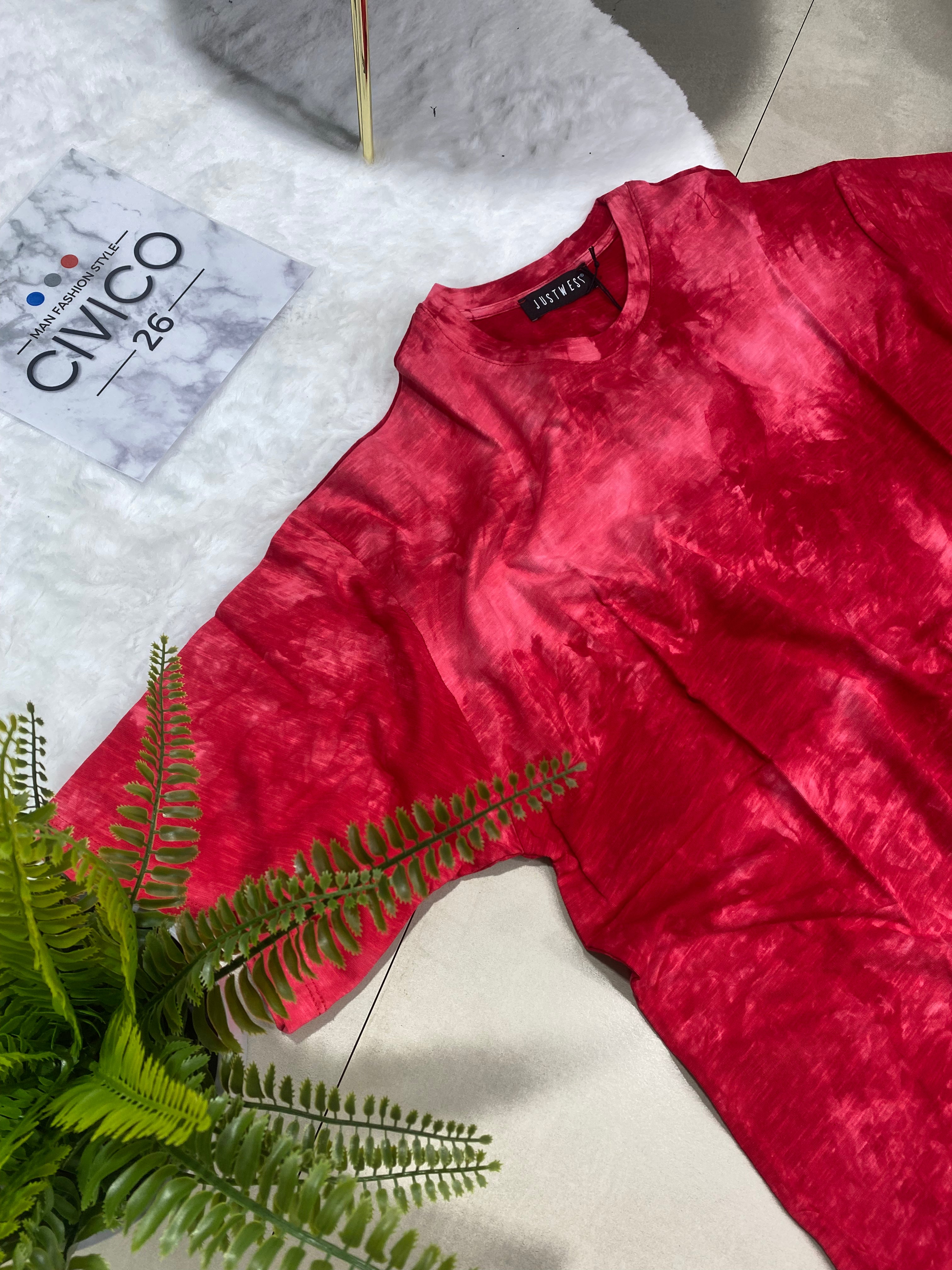T-SHIRT OVERSIZE col.ROSSO