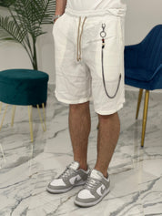 BERMUDA IN LINO COL.BIANCO