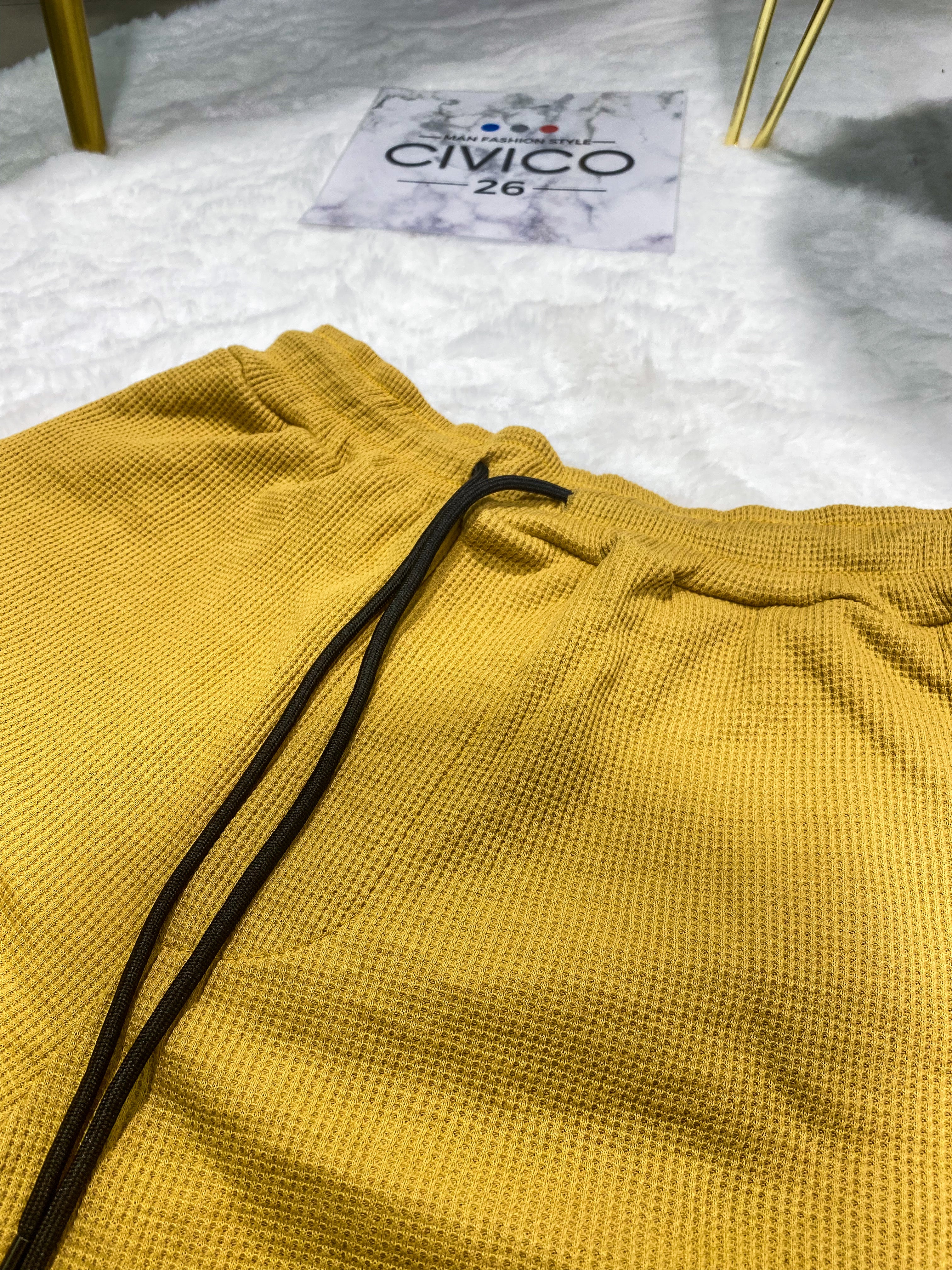 PANTALONCINI MICROFANTASIA - col.SENAPE