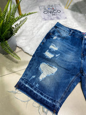 PANTALONCINI BLUE RIPPED C338