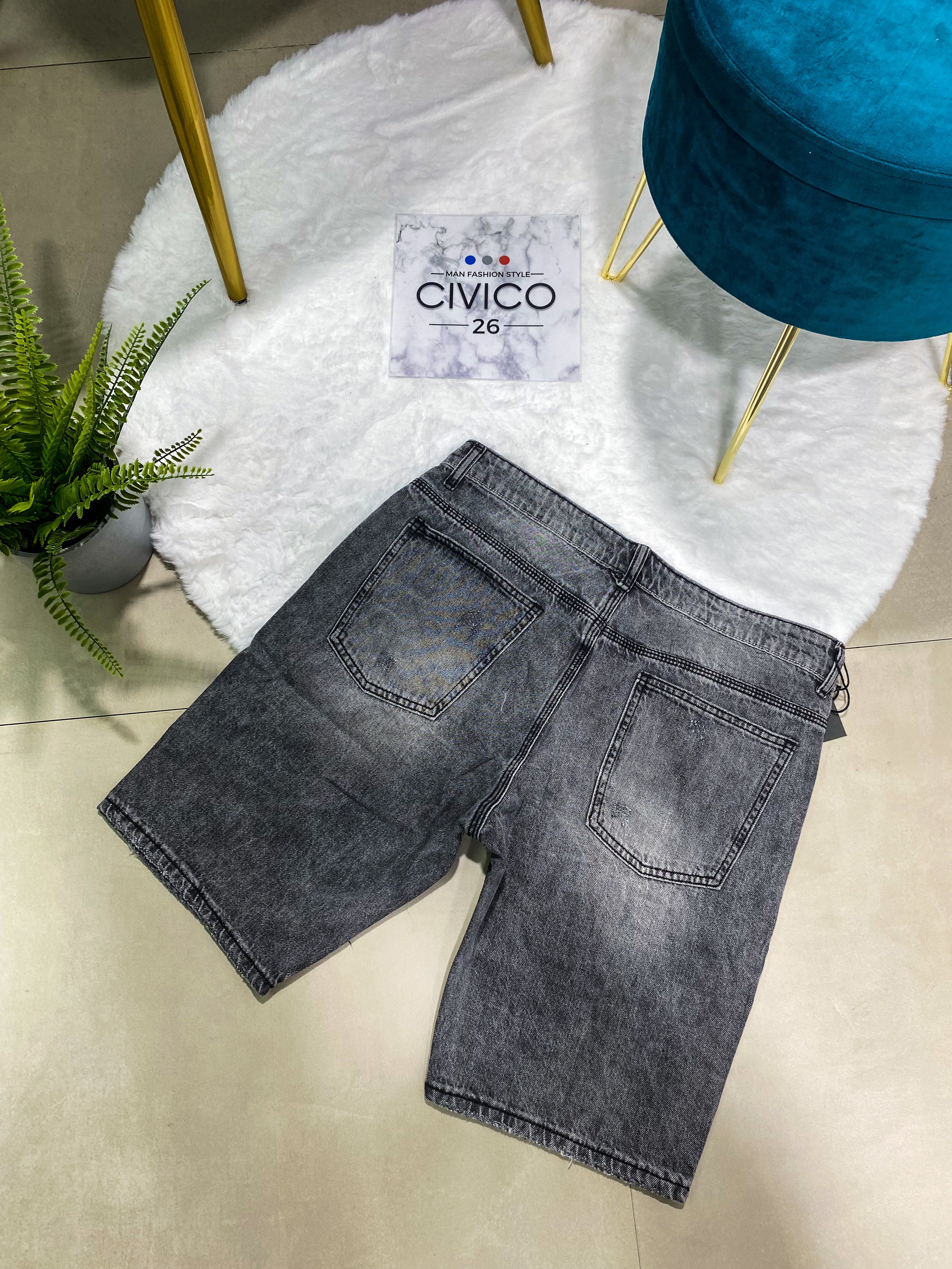 PANTALONCINI Y1805 BLACK RIPPED